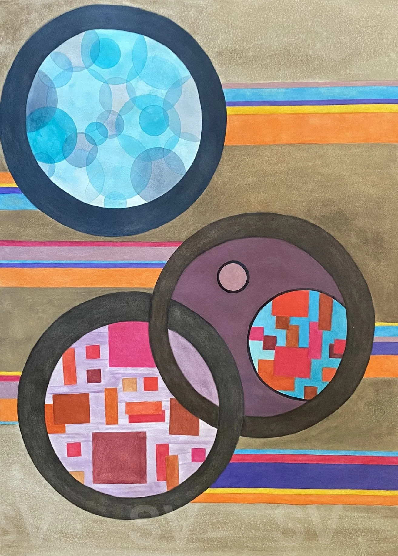 The Combo - 22" x 32" - Oil pastel & acrylic on paper (unframed) 2025