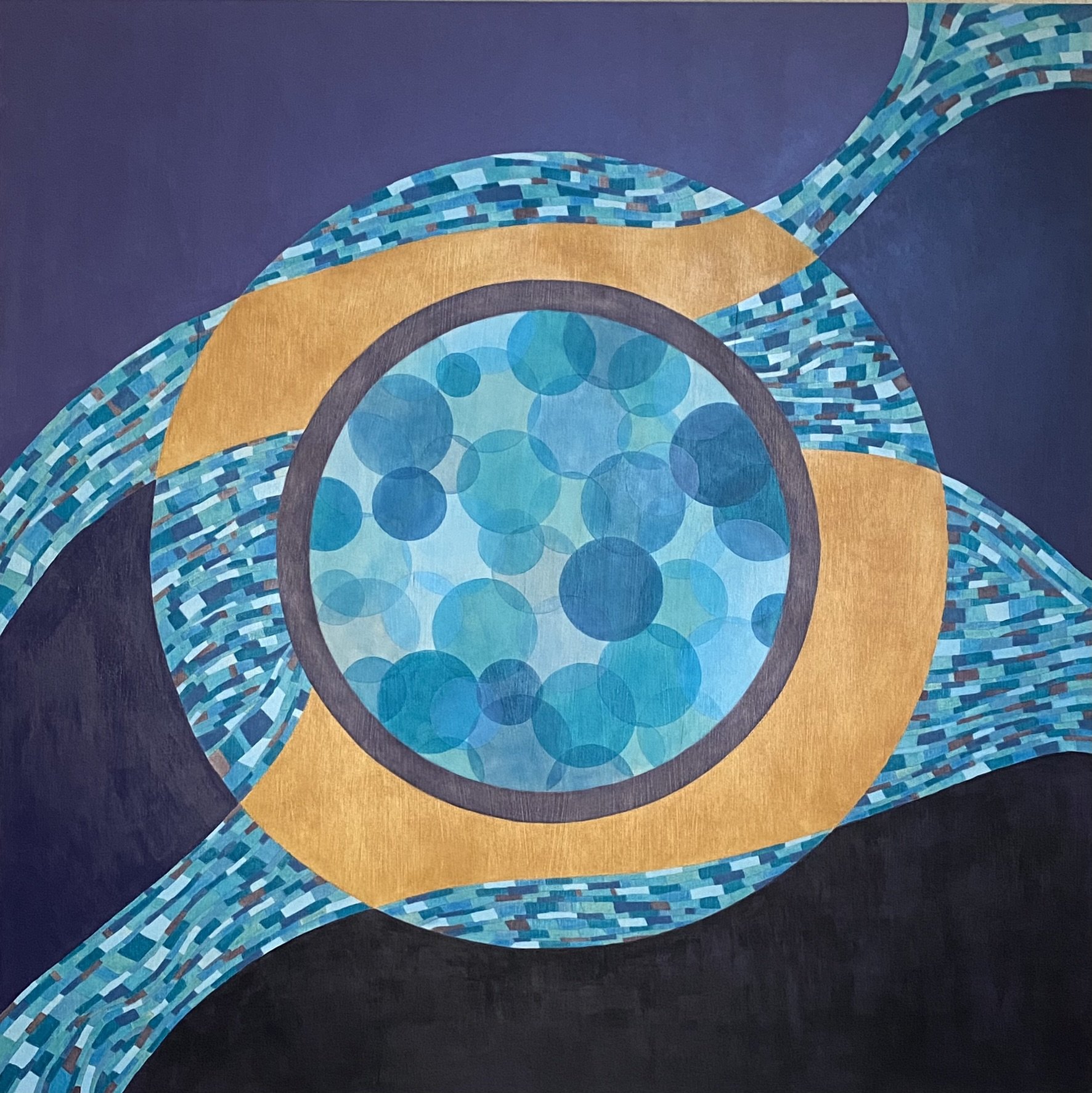 She's Got Boundaries - 36" x 36" - Mixed Media on wood panel - $3,333