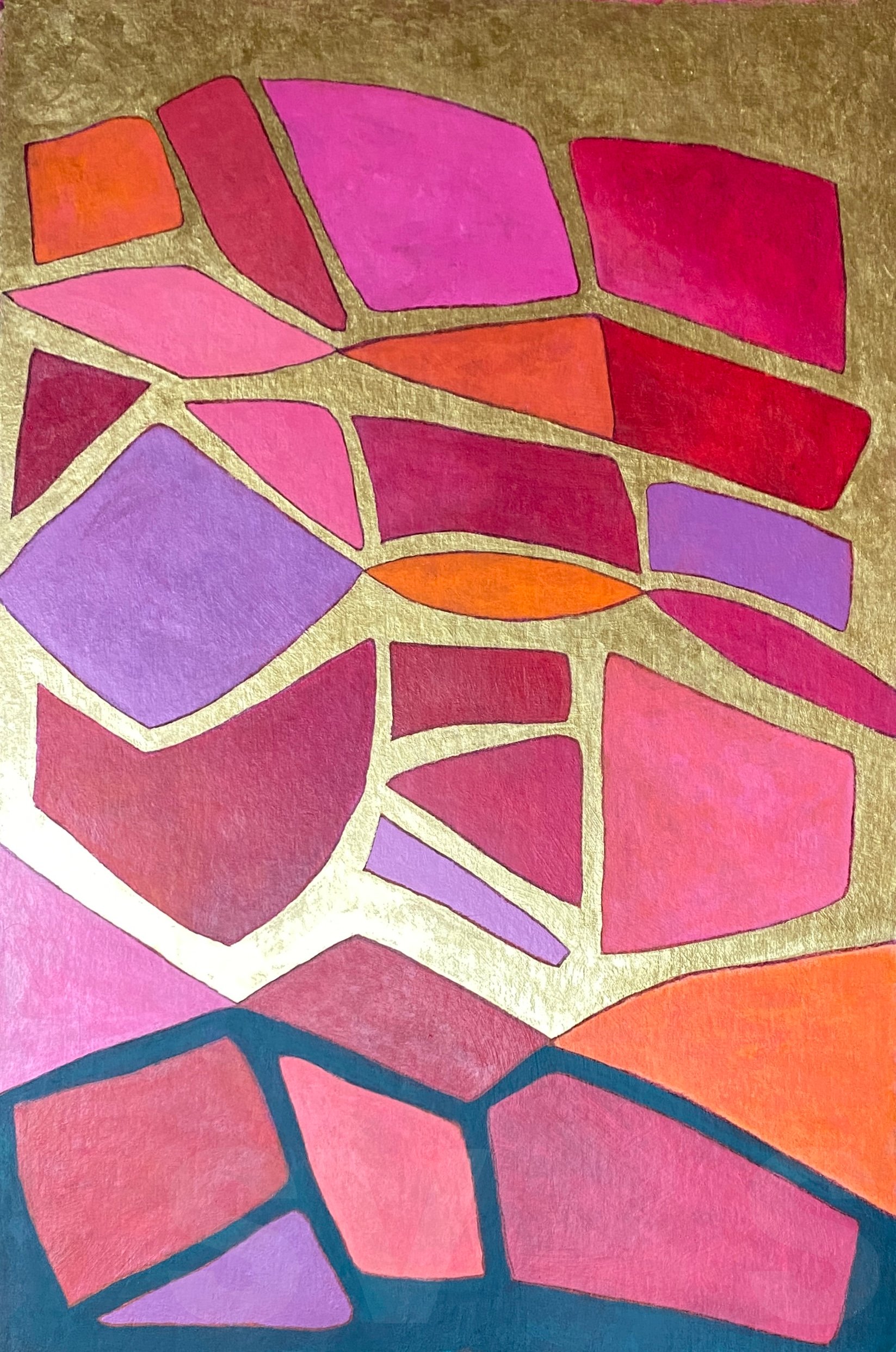 Shards - 20" x 30" - Acrylic & China marker on paper mat 2026