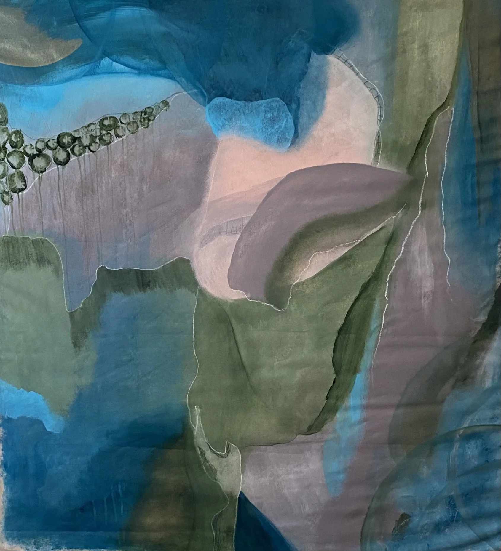 Mendocino - 45" x 48" - Mixed media (unframed, unstretched)