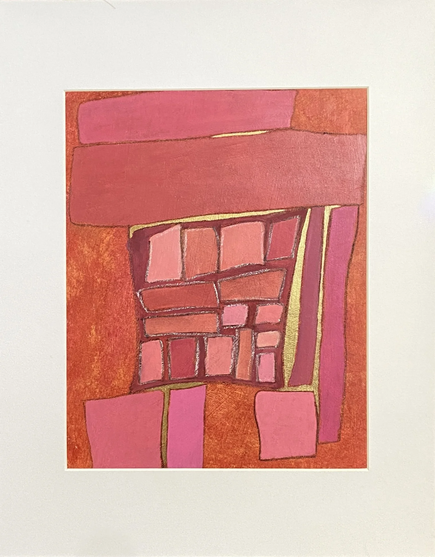 Balanced - 11" x 14" - Acrylic and China Marker on paper board - white mat 2026