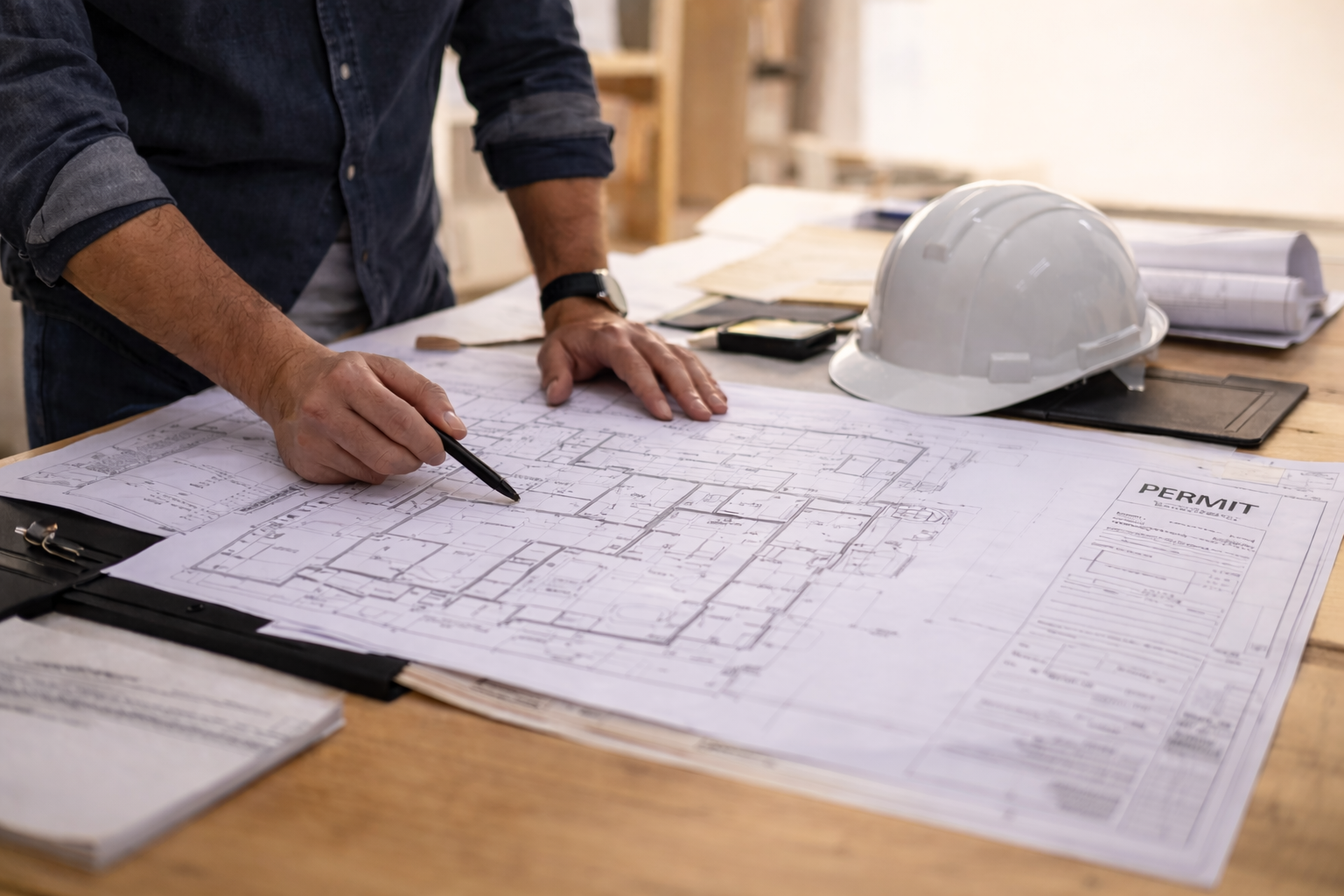 Architectural plans and permit documents for a residential rebuild in Los Angeles County