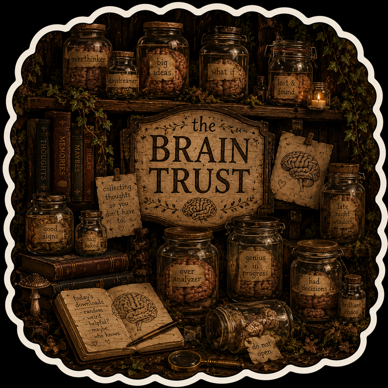 The Brain Trust Vinyl Sticker