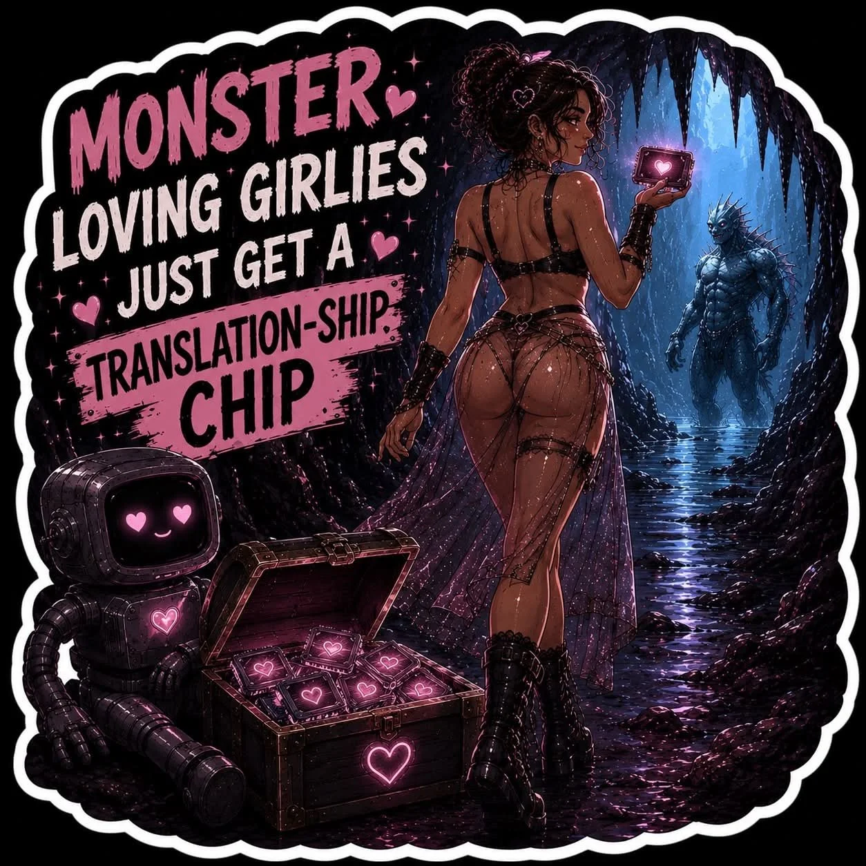 Translation-Ship Chip Vinyl Sticker