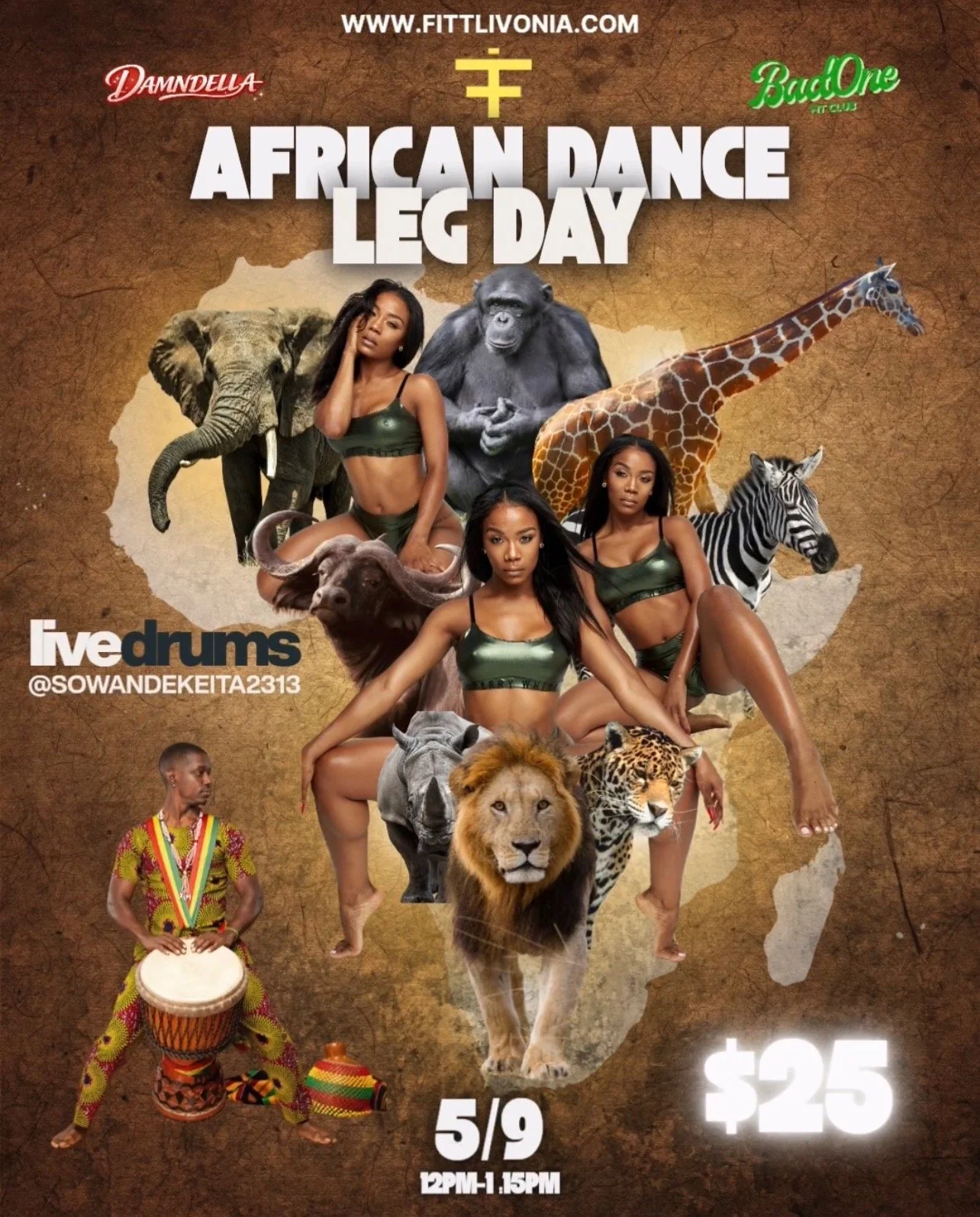 African Dance Leg Day at FITT by DamnDella