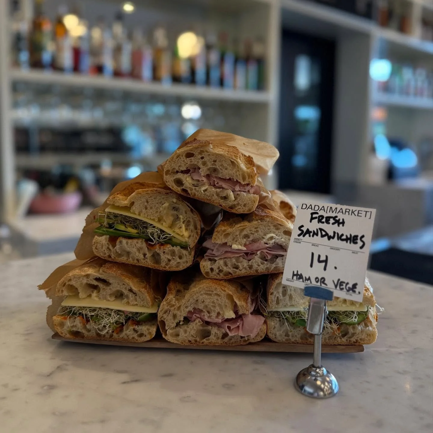 Every Monday &amp; Tuesday @dadaechopark is offering fresh sandwiches in the market. 
Grab n go 🥤or enjoy with a beer or spritz from our market bar 🍷