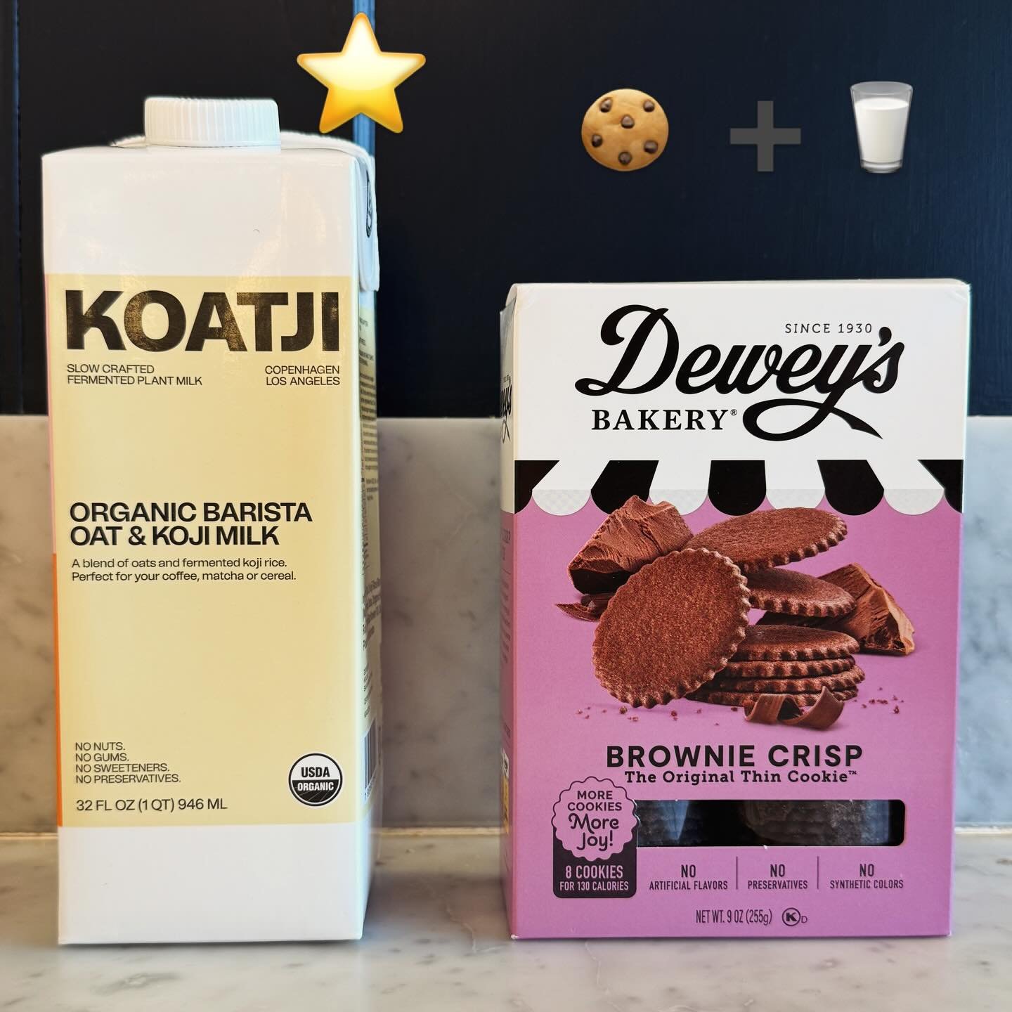 @deweysbakery brownie crisp cookie pieces in a bowl of ice cold @koatjiofficial oat milk for spiritual ascension. 🥄🥄🥄
Thanks for the recipe @emily_andelin_studios !