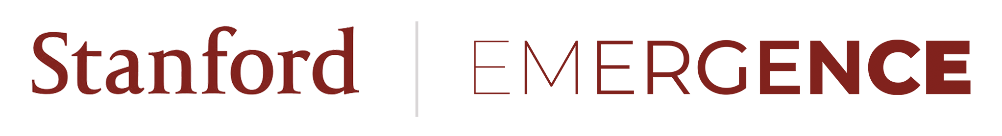 Stanford Emergence co-branded logo lockup