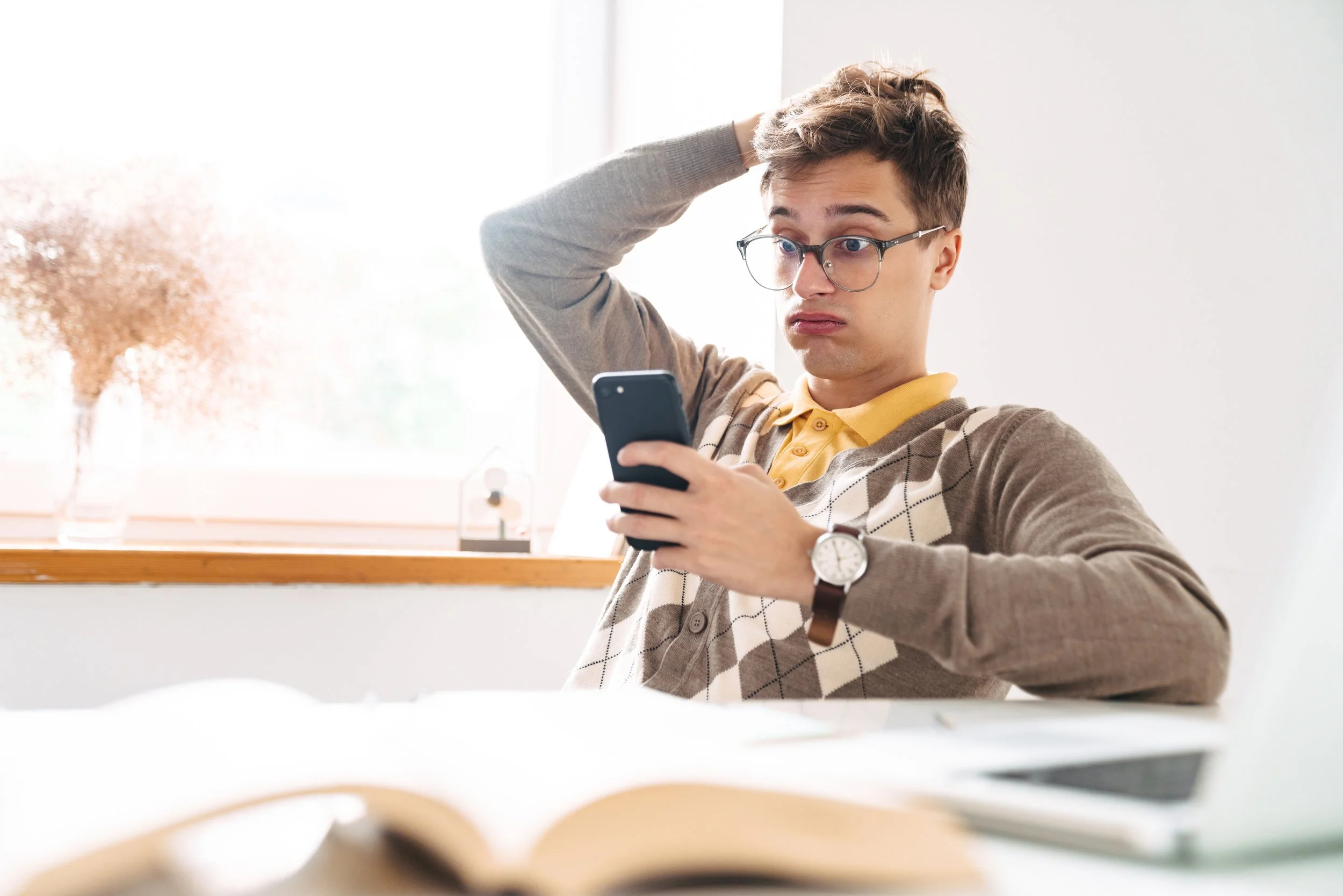 Frustrated student
