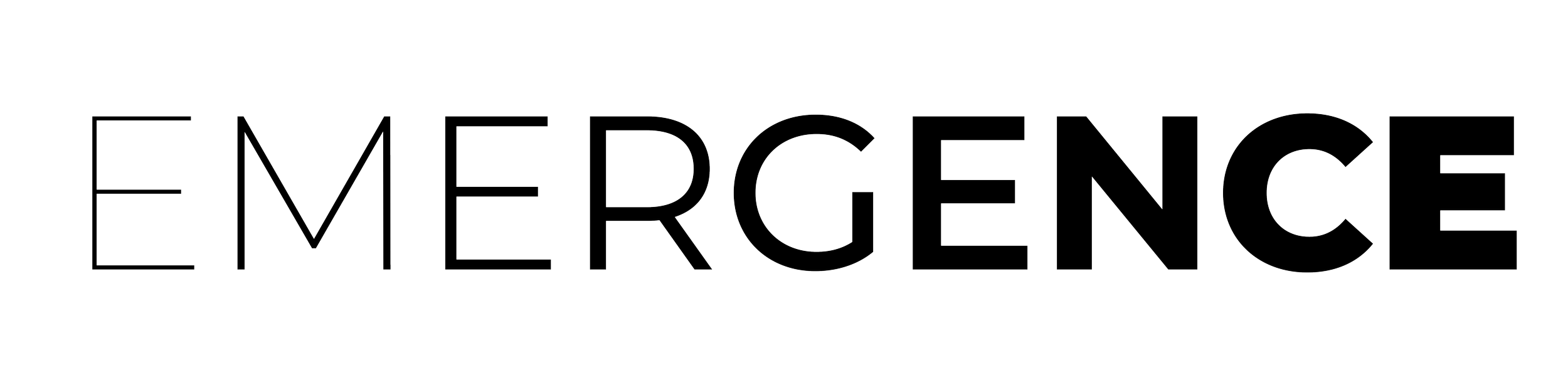 Emergence wordmark, single color black
