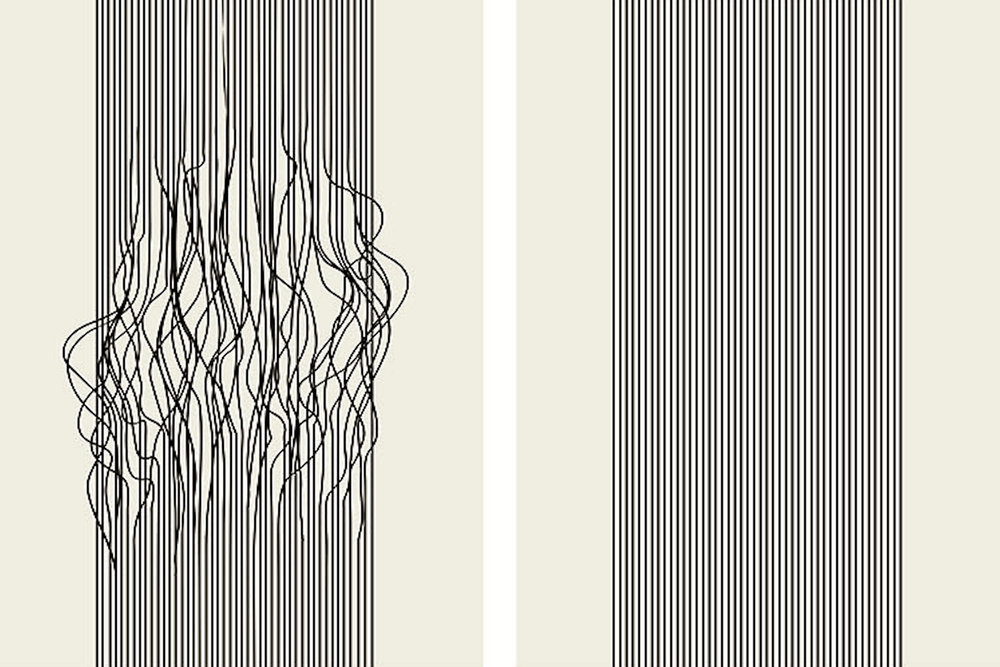 Lines poster series, displayed together