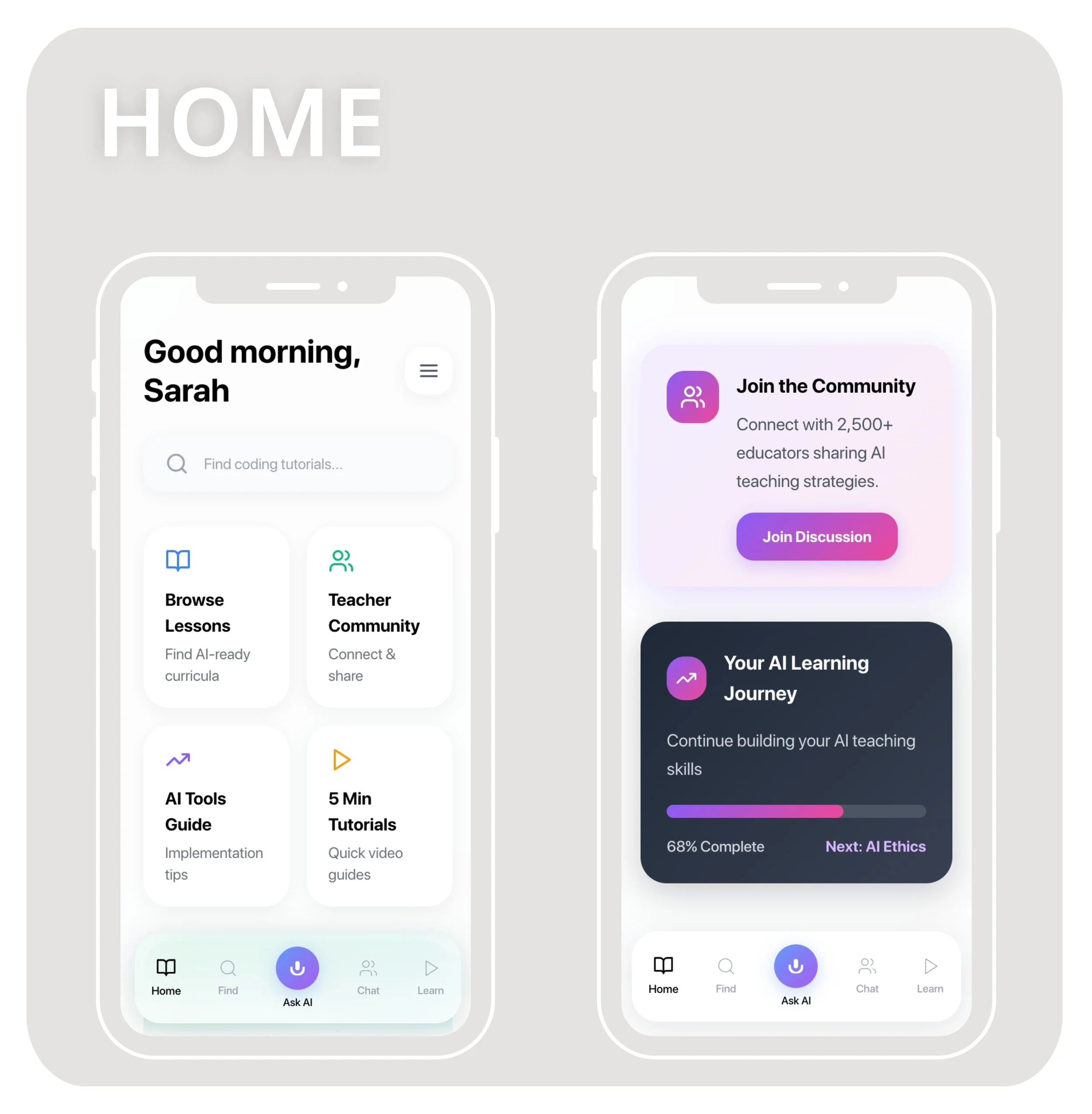 Home screen