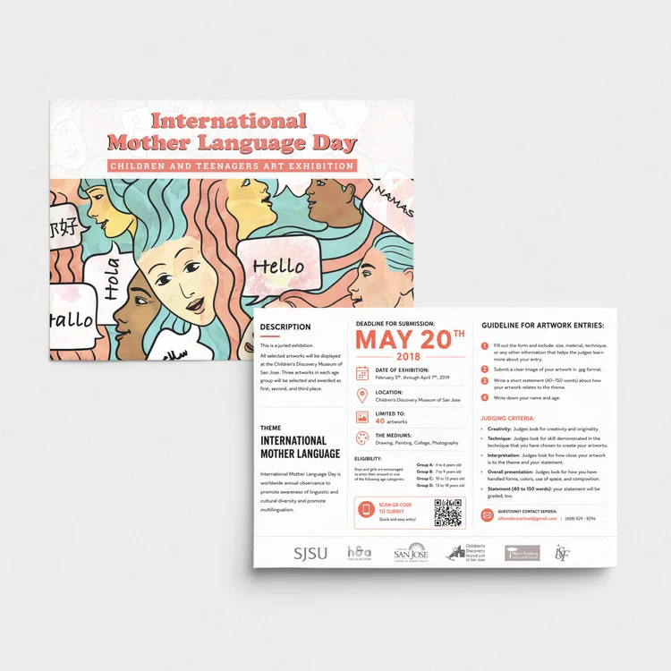 Mother Language Day founding year postcard