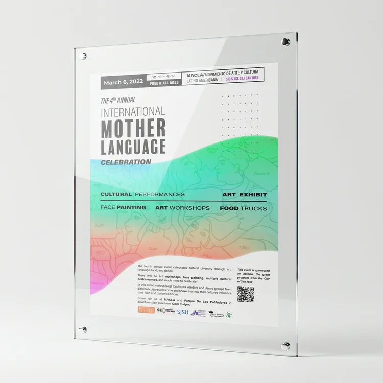 Mother Language Day poster mockup