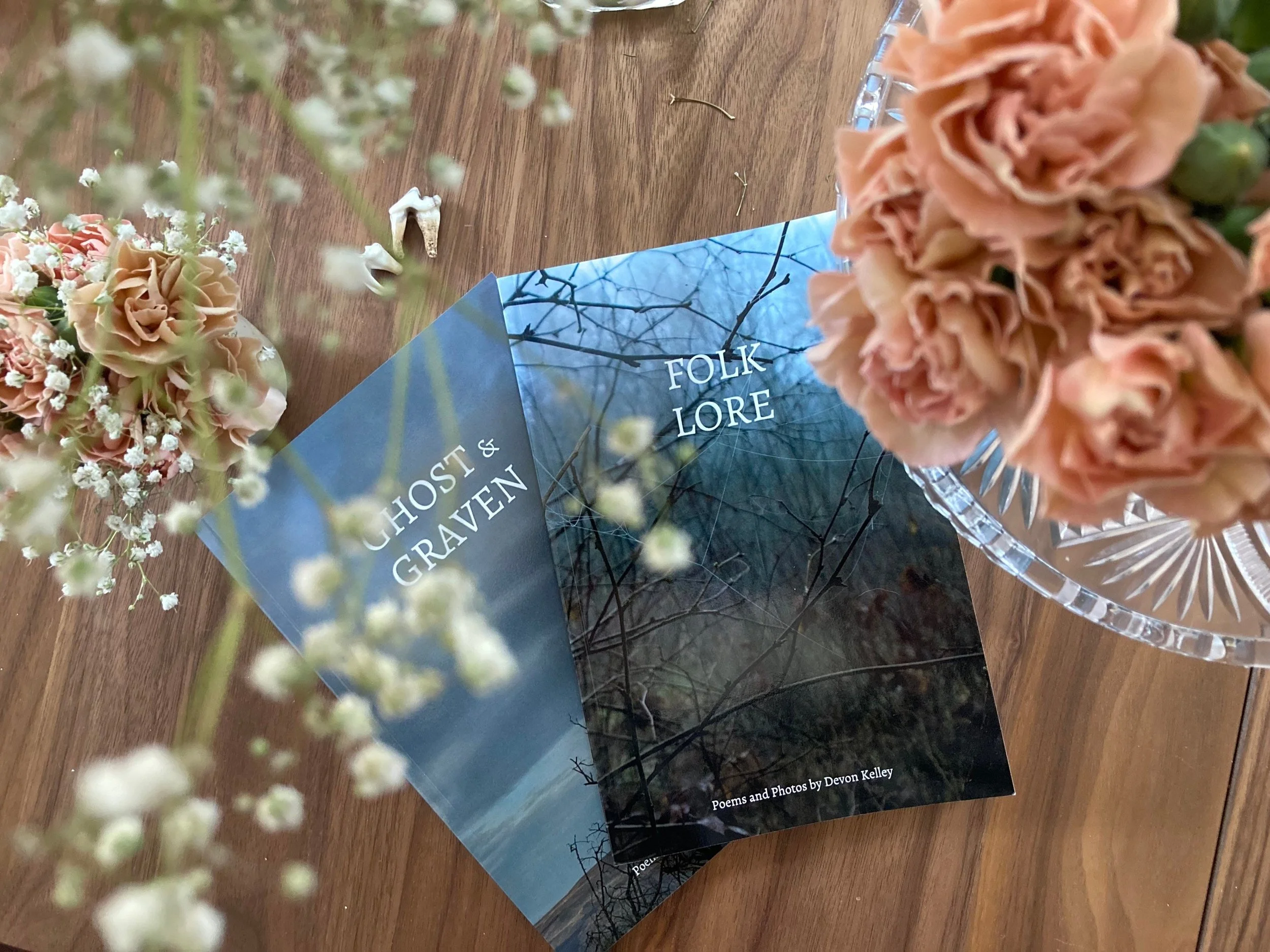 My two self-published volumes of poetry and photography. 