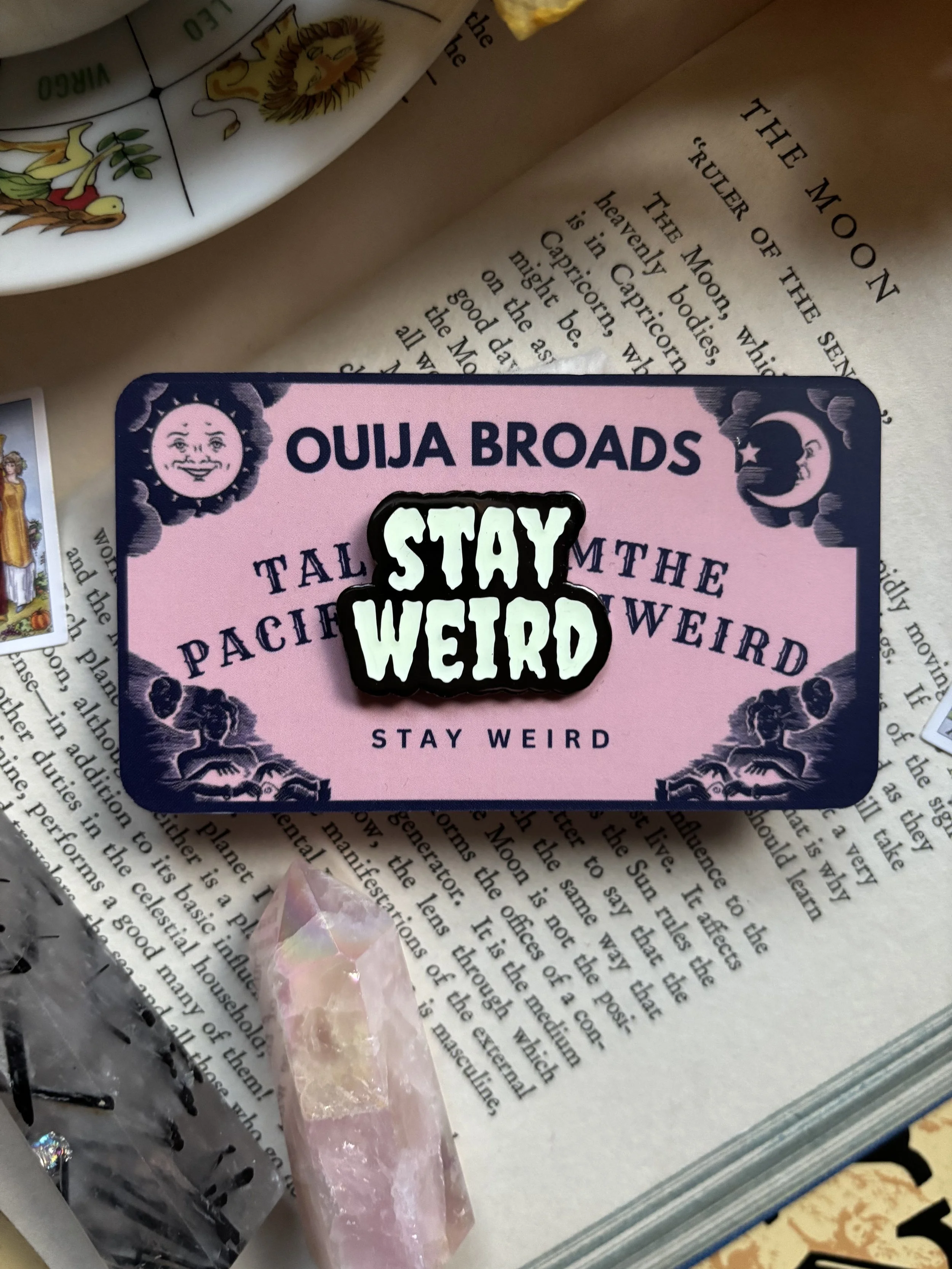 Glow-in-the-Dark Stay Weird Enamel Pin