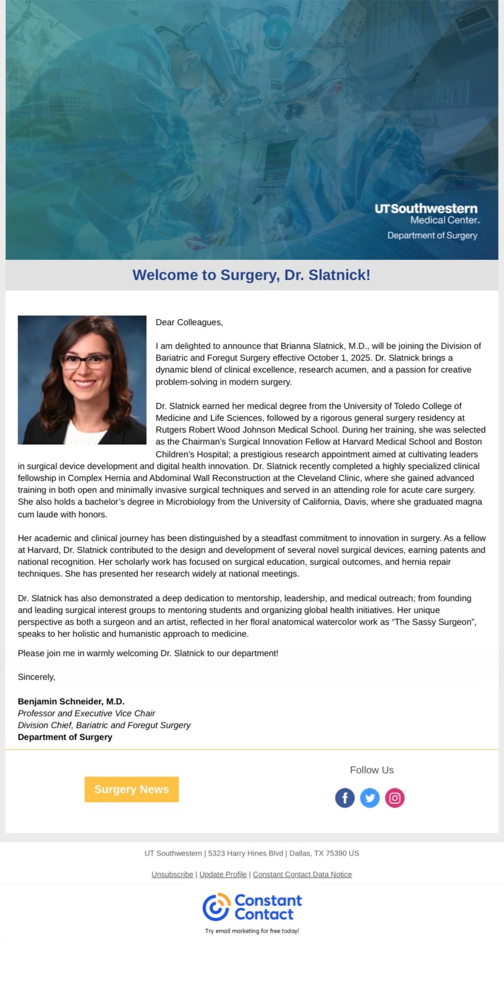 Dr. Slatnick welcome email.jpg