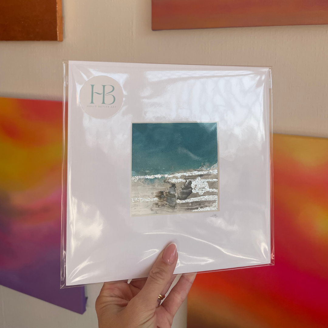 Coastal Blue Mini Mounted Original Painting #01.png