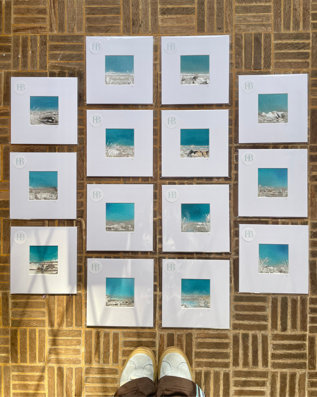 Coastal Blues Minis | 14 mini mounted paintings.png