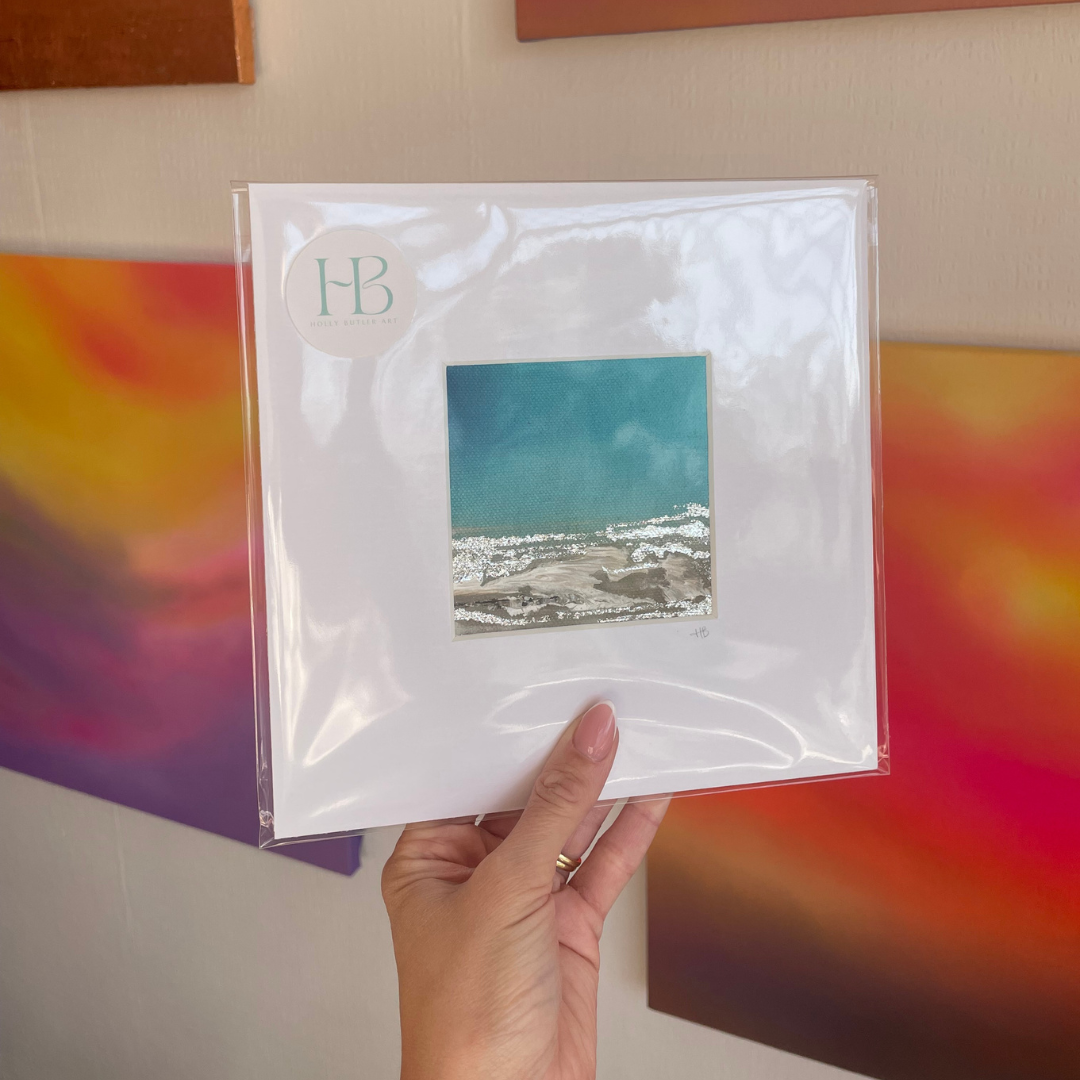 Coastal Blue Mini Mounted Original Painting #02.png