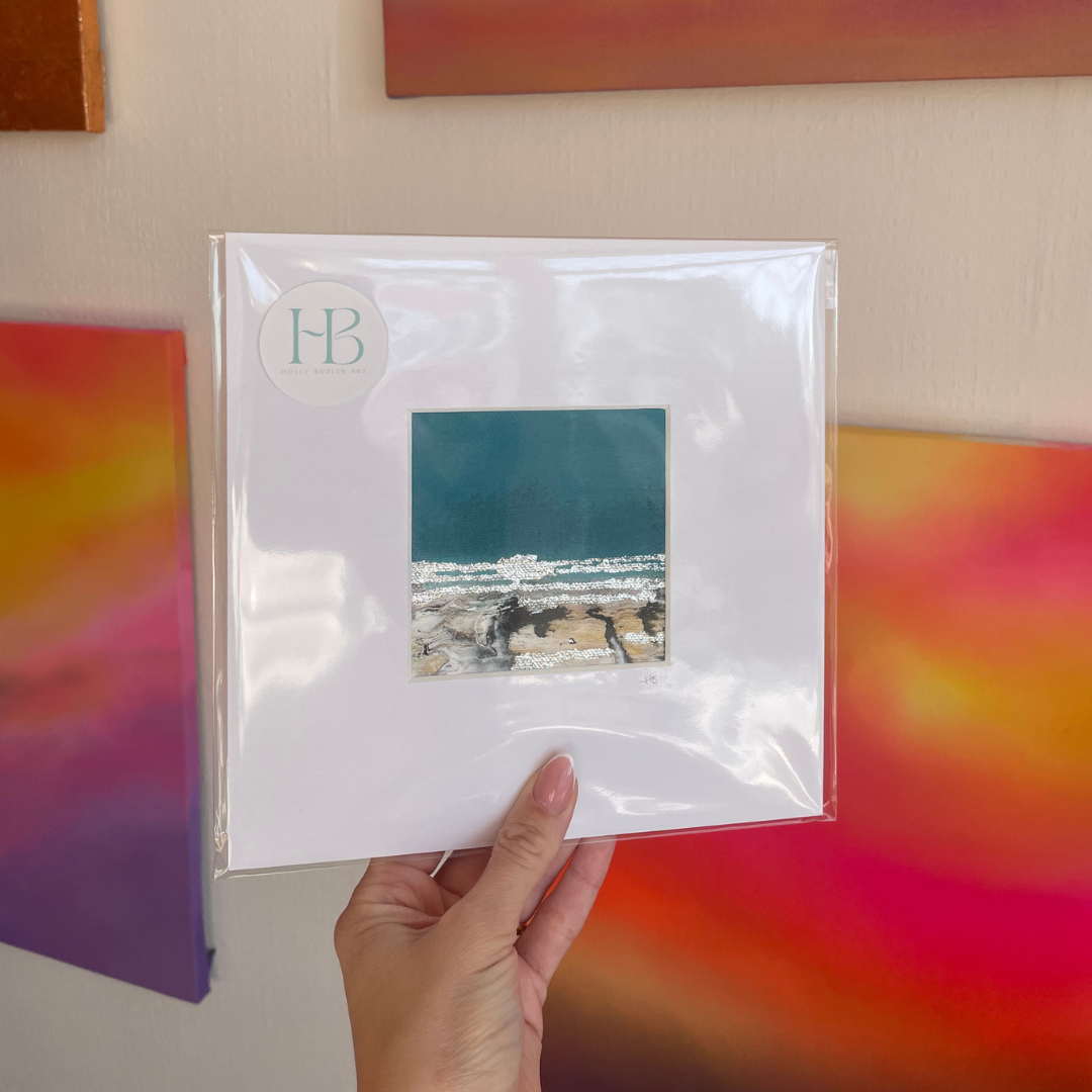 Coastal Blue Mini Mounted Original Painting #13.png