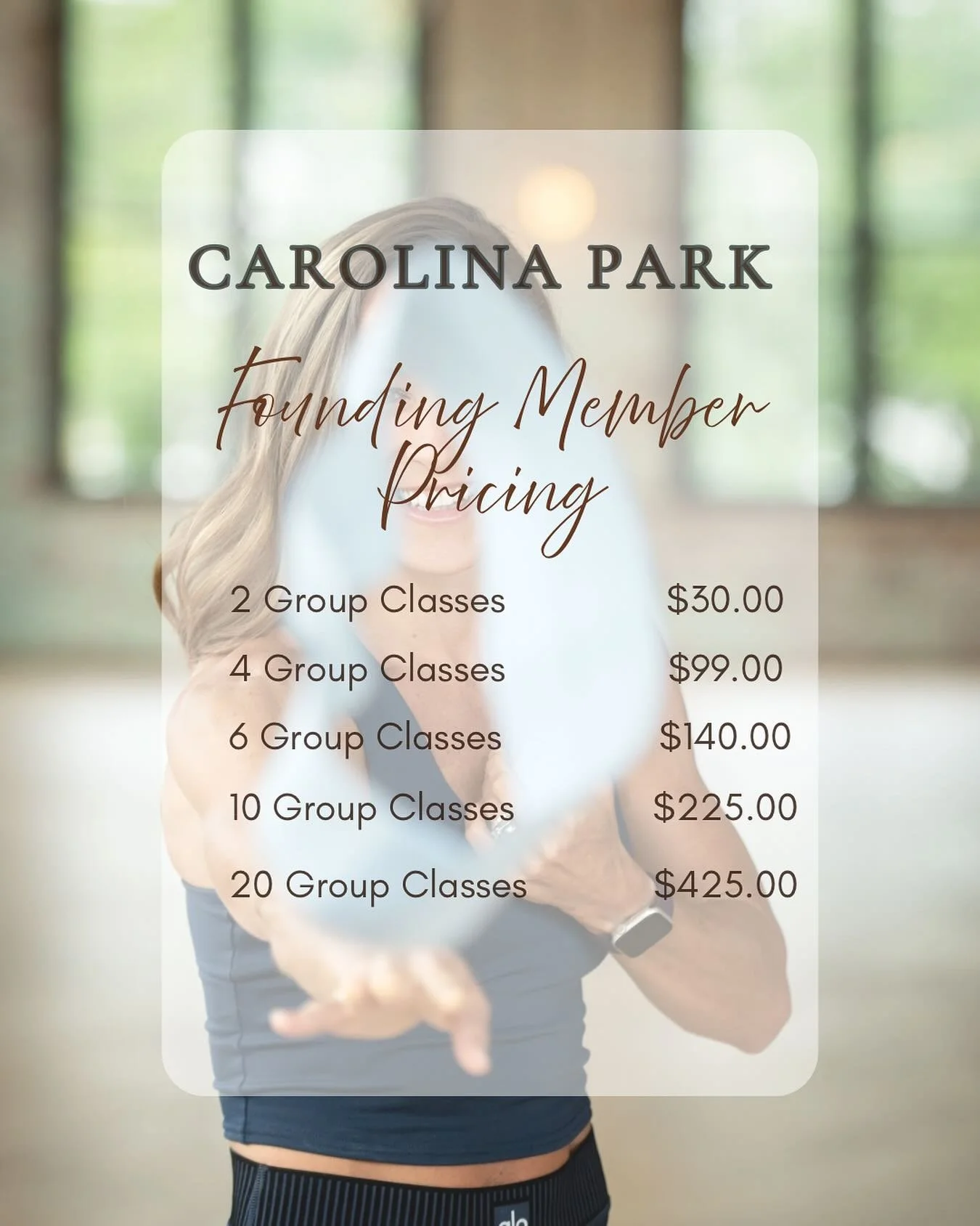 Calling all North Mt. Pleasant clients!
Our Founding Members Pricing expires at the end of the month and these are our best deals EVER!
What does this mean?
⭐️ Each deal purchased is good for 1 full year after the first class used from that packa