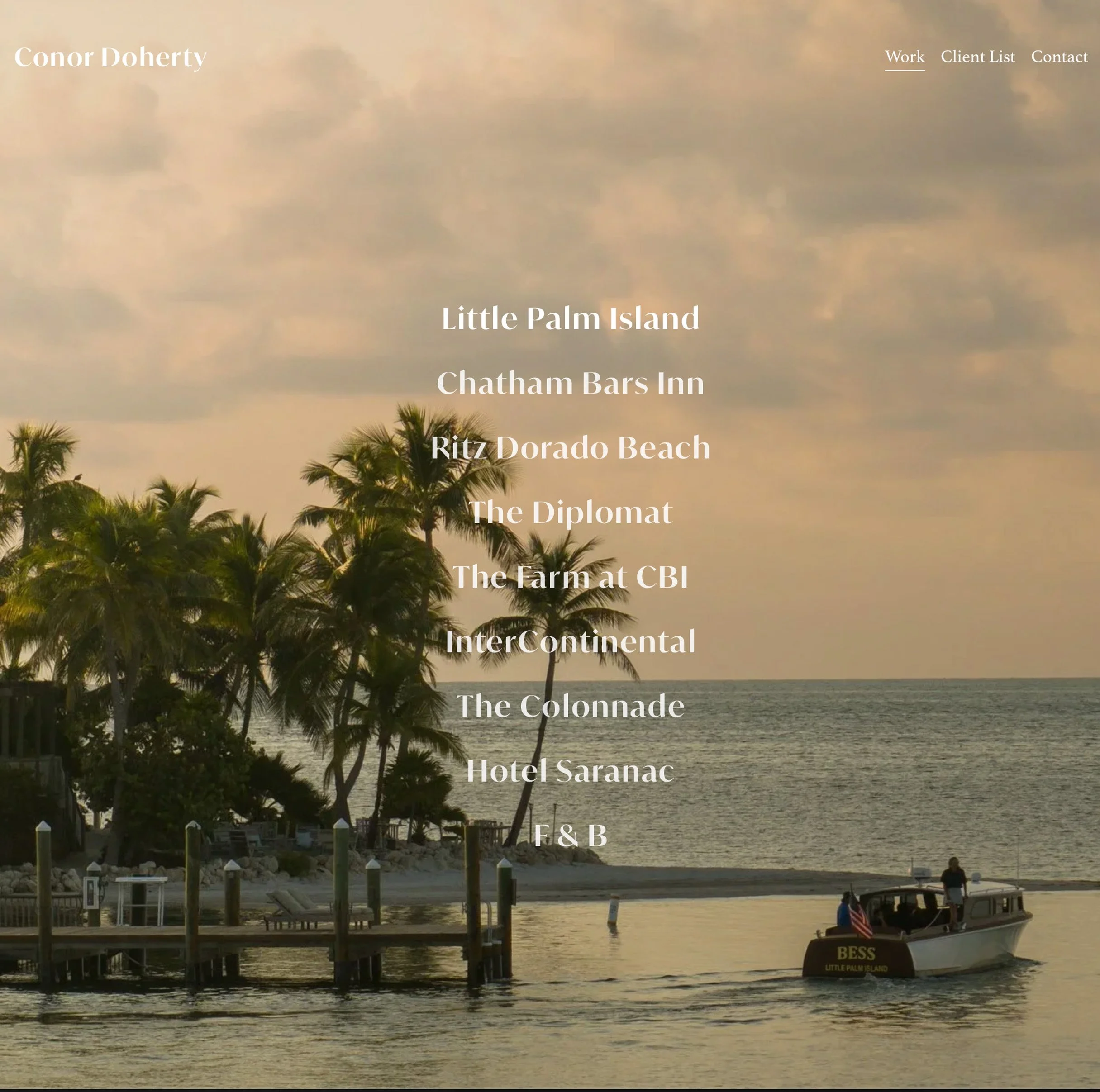 Conor Doherty luxury lifestyle photography specializing in hospitality for Forbes five-star and Michelin three-key properties.