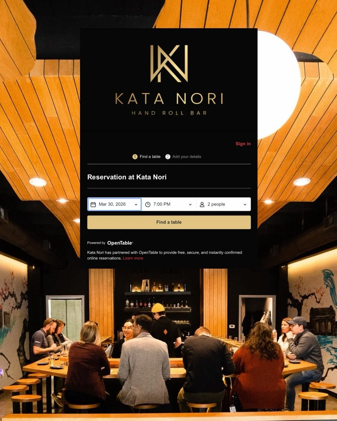 We&rsquo;re now live on @opentable 🍣

Reservations are easier than ever.
Book directly through our website and secure your seat at the counter in just a few taps.

Same experience.
Now even more seamless.

Reserve now at katanorikc.com

#katanorikc 