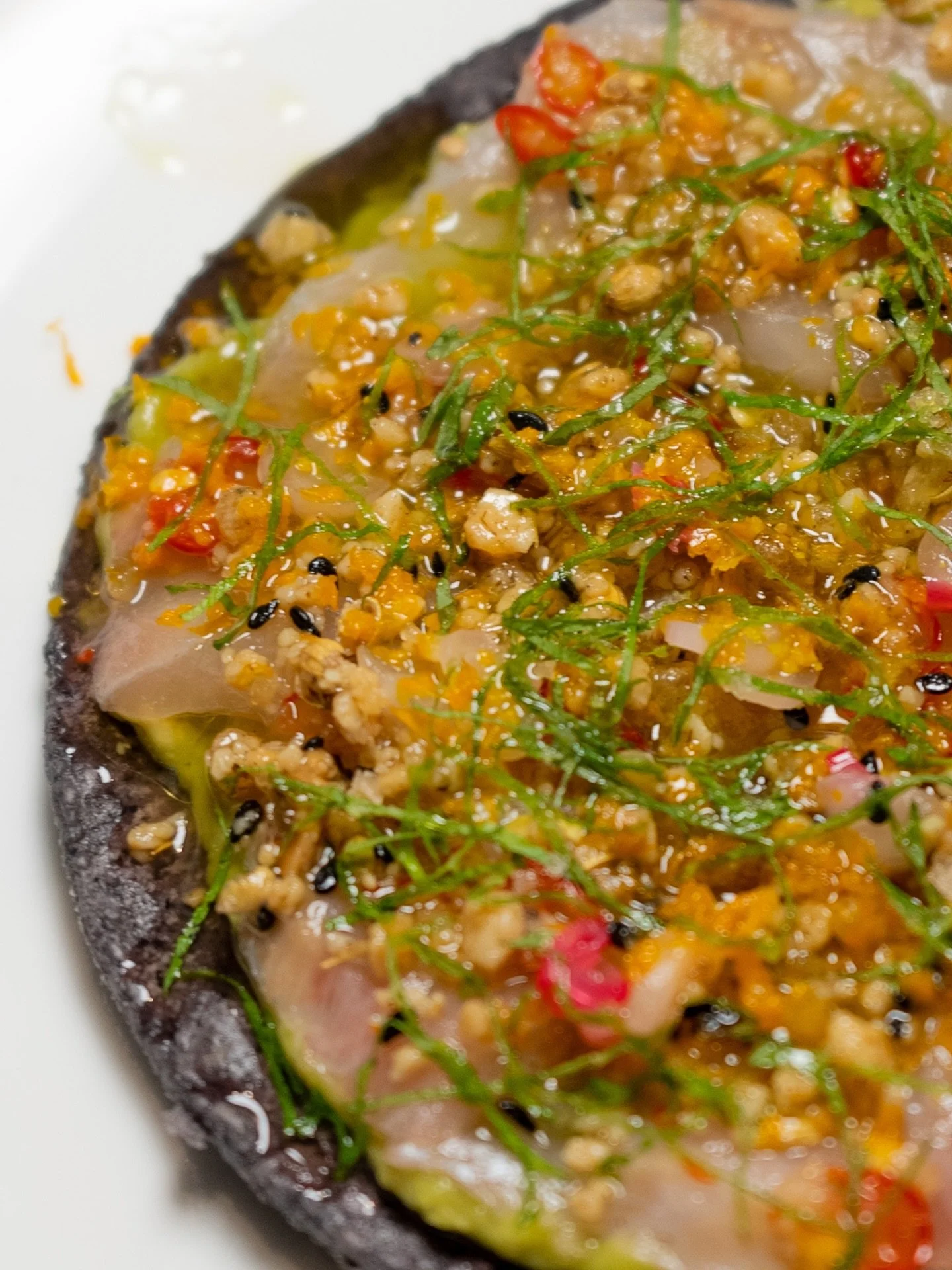 This one&rsquo;s been turning heads.

Our Kanpachi Tostada Crudo layered with greater amberjack, marcona almonds, and a bright yuzu avocado puree over a crisp caramelo tortilla. Fresh, textured, and built with intention in every bite.

Light, vibrant