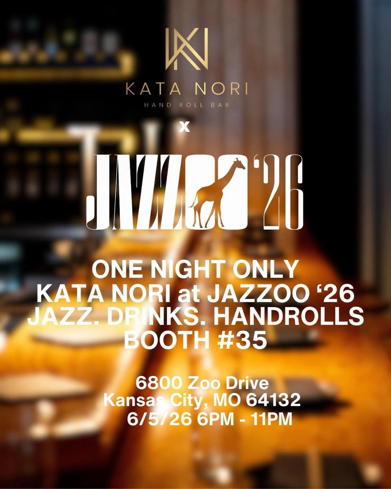 ONE NIGHT ONLY. 🦒🍣

We&rsquo;re honored to be one of the featured restaurants at Jazzoo &rsquo;26, one of Kansas City&rsquo;s biggest nights celebrating food, drinks, music, and community.

If you&rsquo;re attending, make sure to stop by Booth 35 a