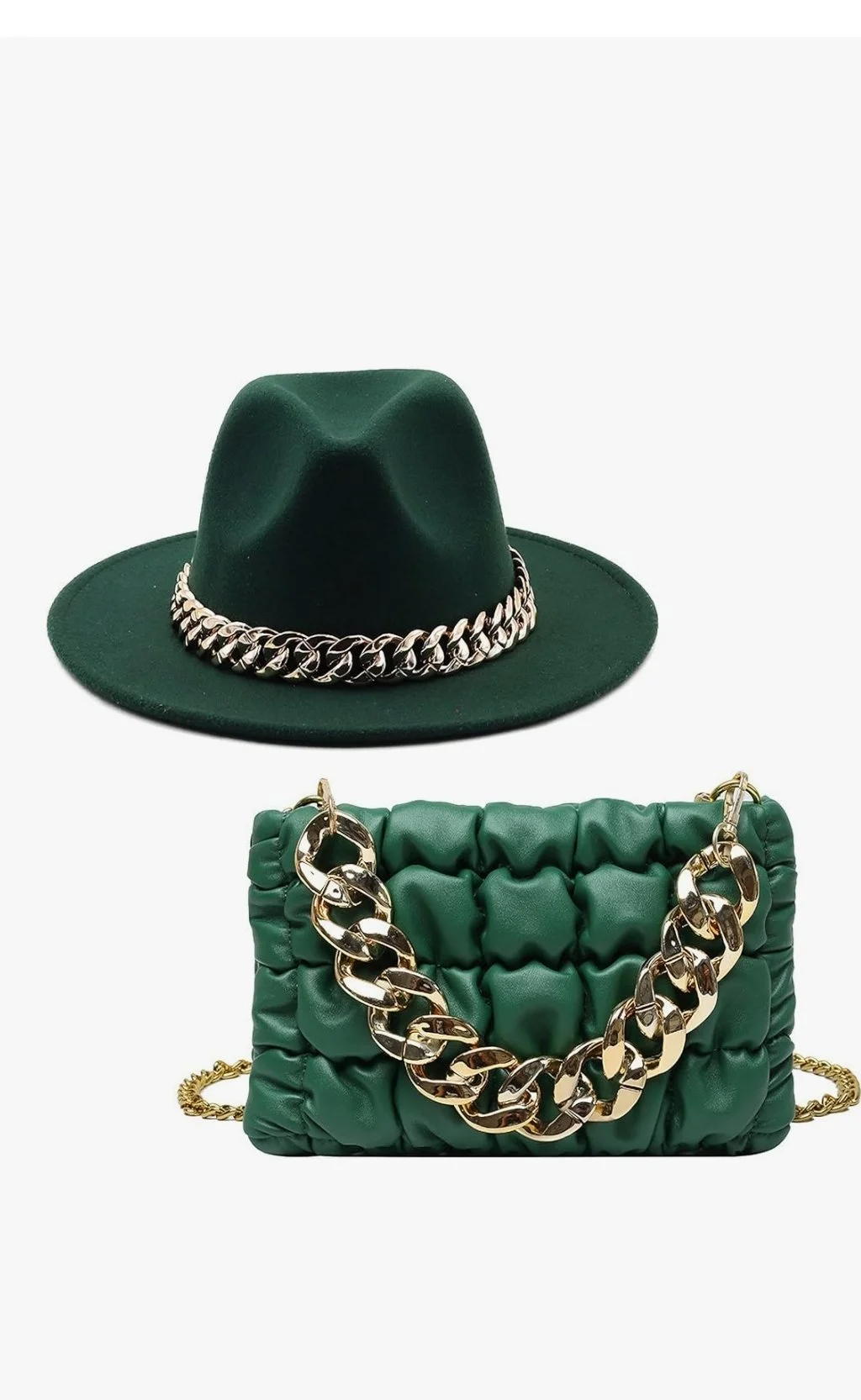 Fedora hat with matching bag