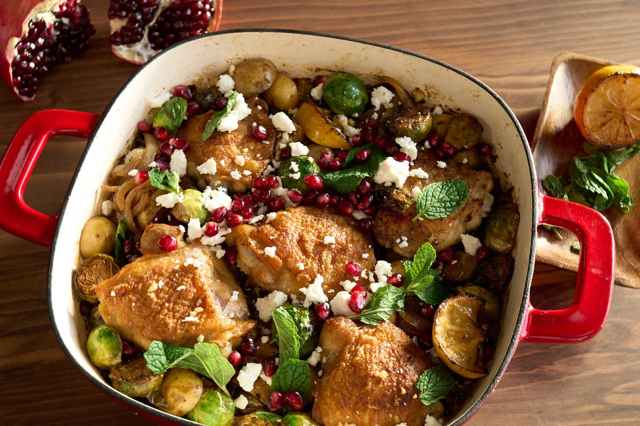 One-Pan Pomegranate Herb Chicken Skillet