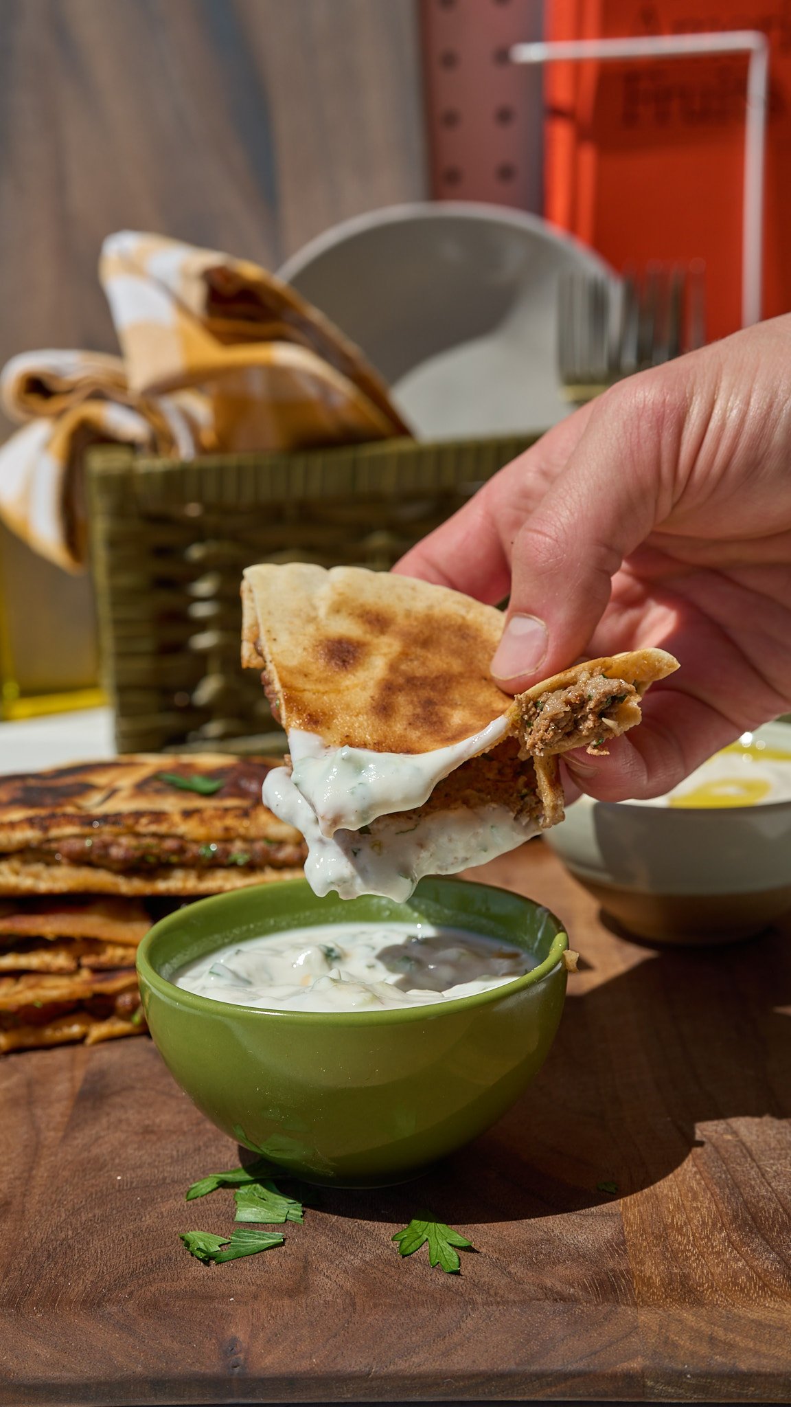 Crispy Lamb-Stuffed Pitas