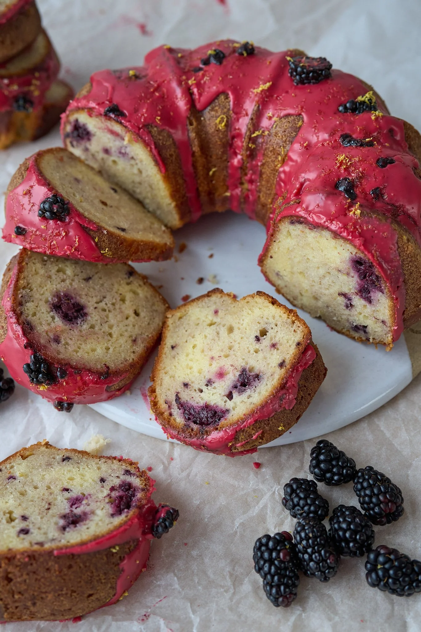 Berry and Yogurt Swirl Bundt Cake