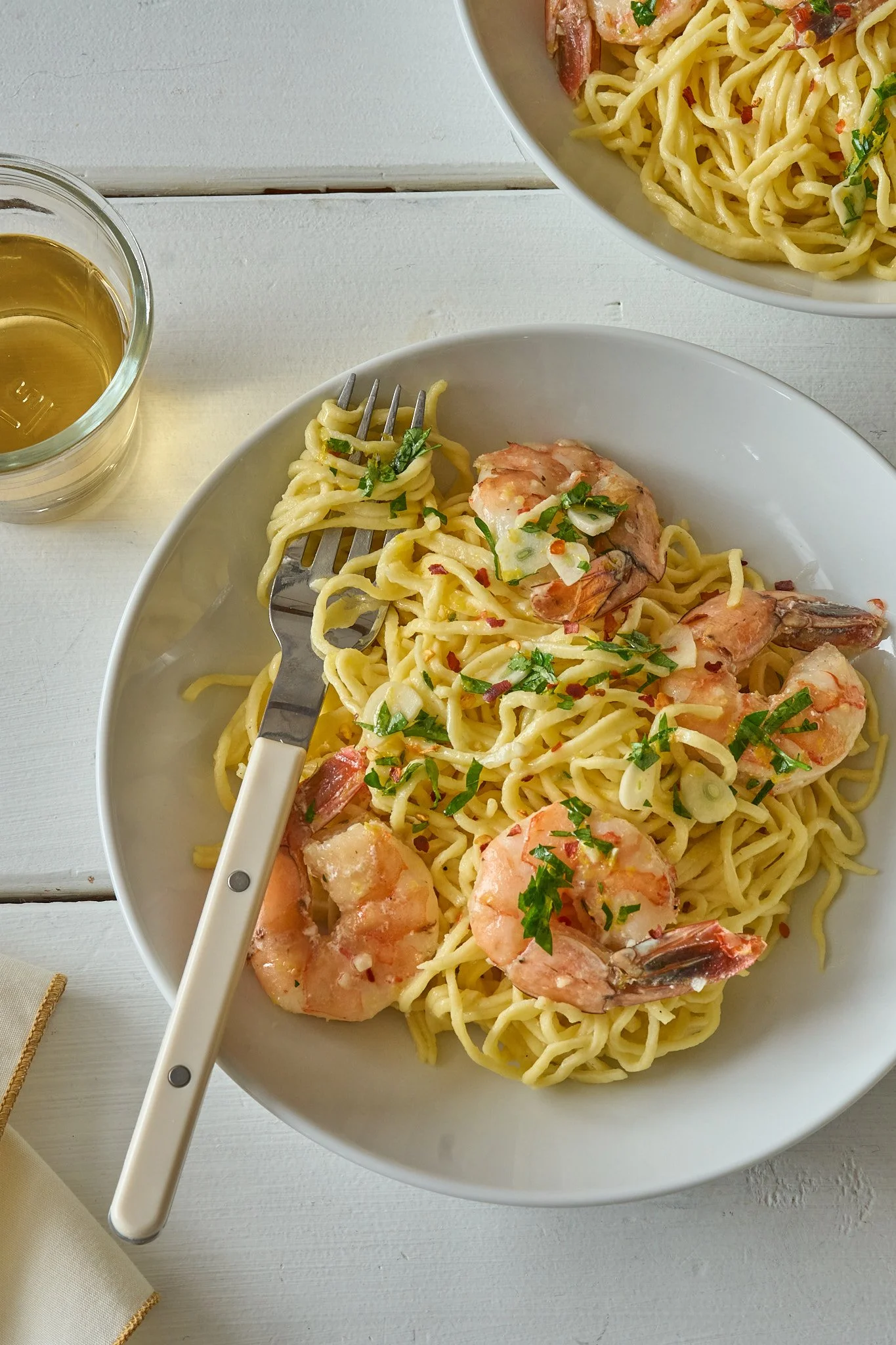 Shrimp Scampi with Fresh Spaghetti 