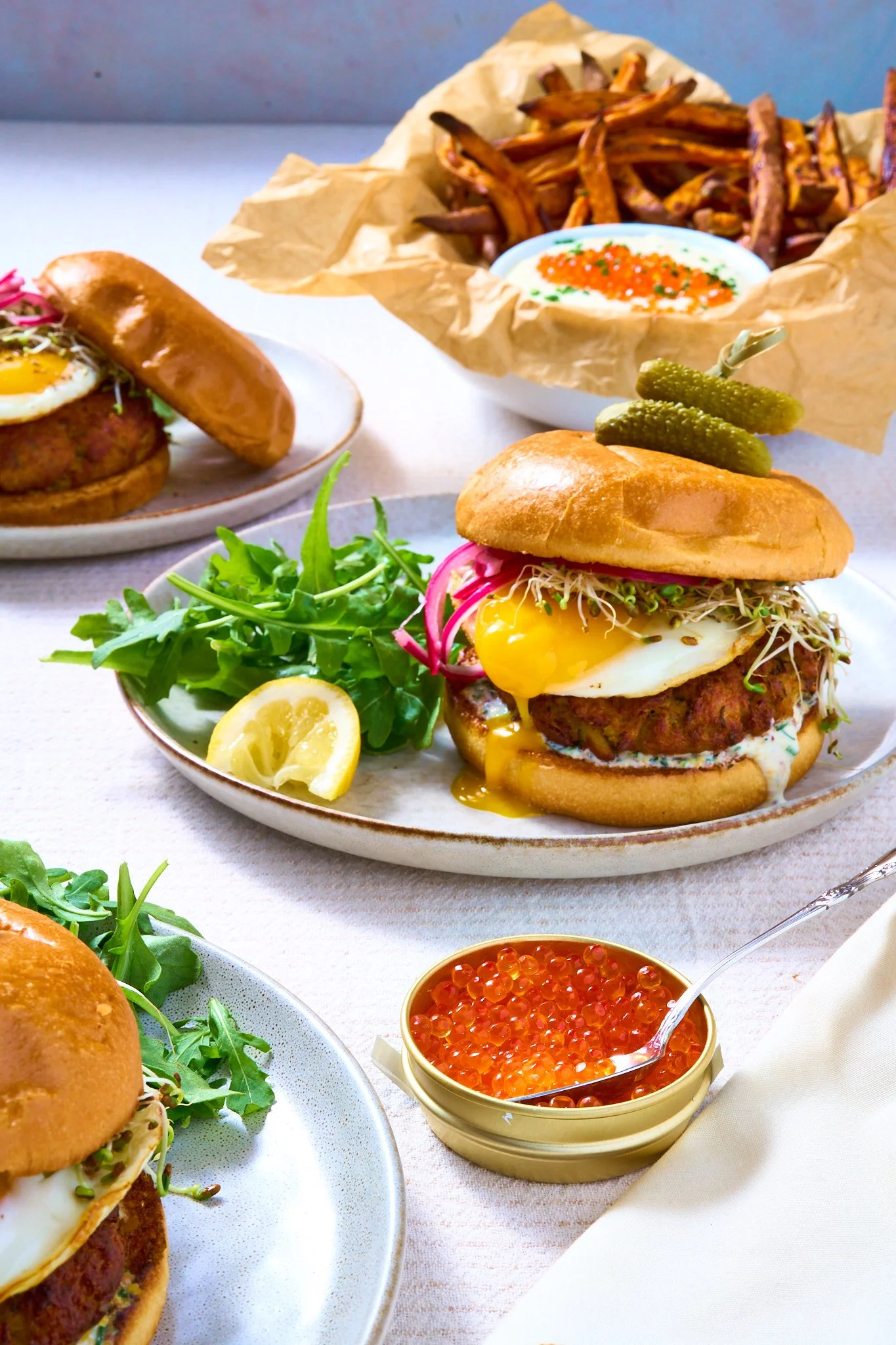 Crab Cake Brunchwiches with Honey Mustard Remoulade