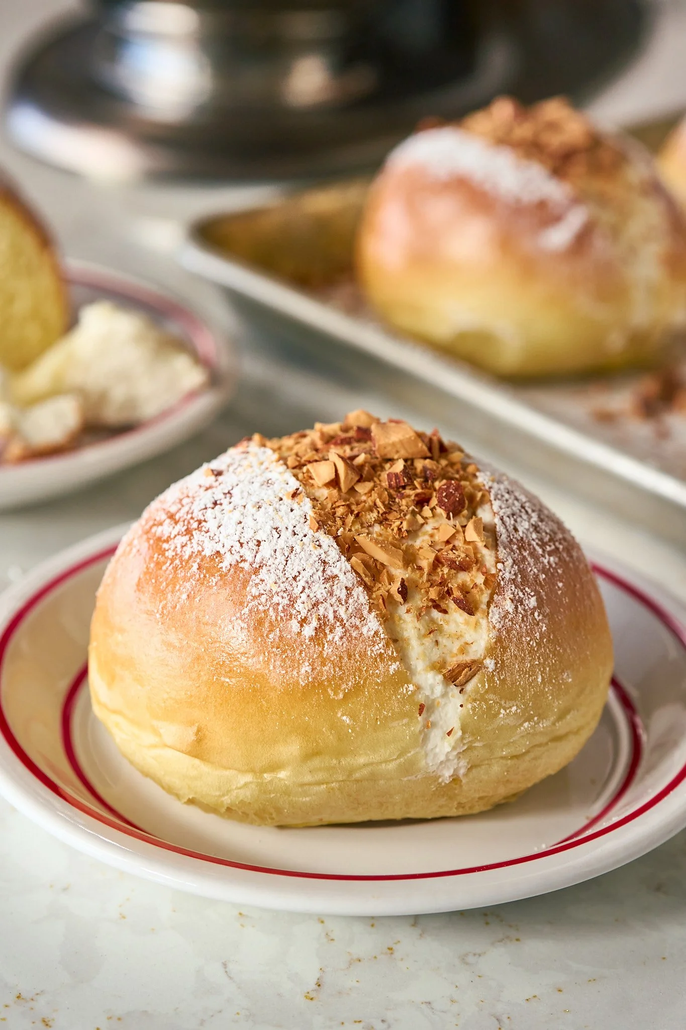 Almond Maritozzi (Italian Cream Buns) 