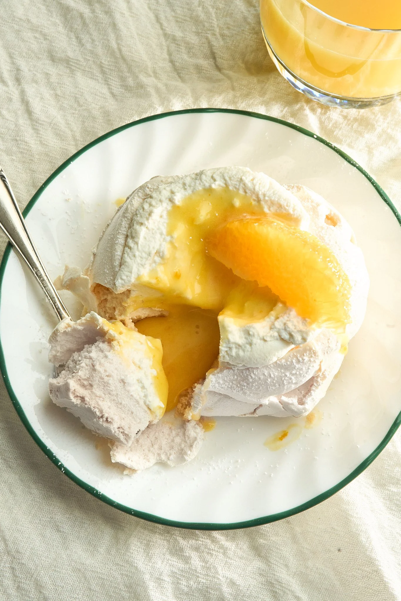 Orange Creamsicle Pavlovas with Florida Orange Juice