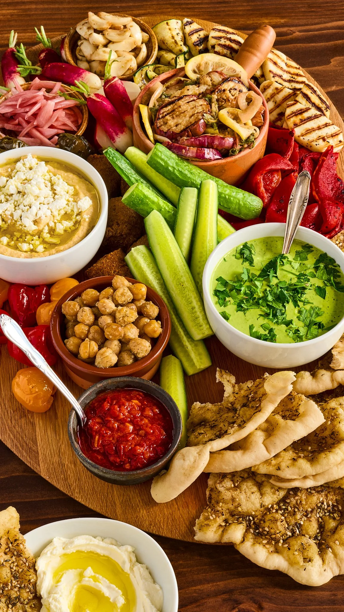 Mezze Party Platter + Cherry Espresso Tonic