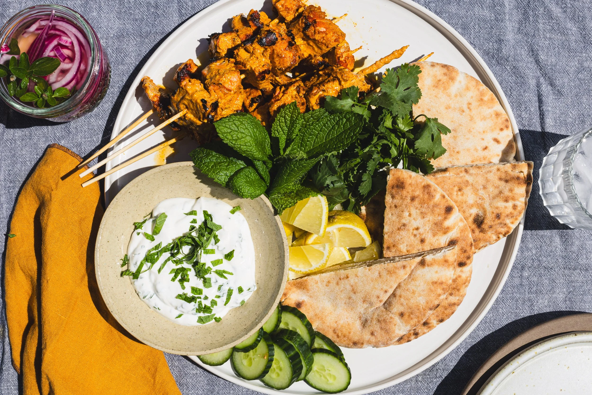 Tandoori-Spiced Wild Alaska Sockeye Salmon Skewers
