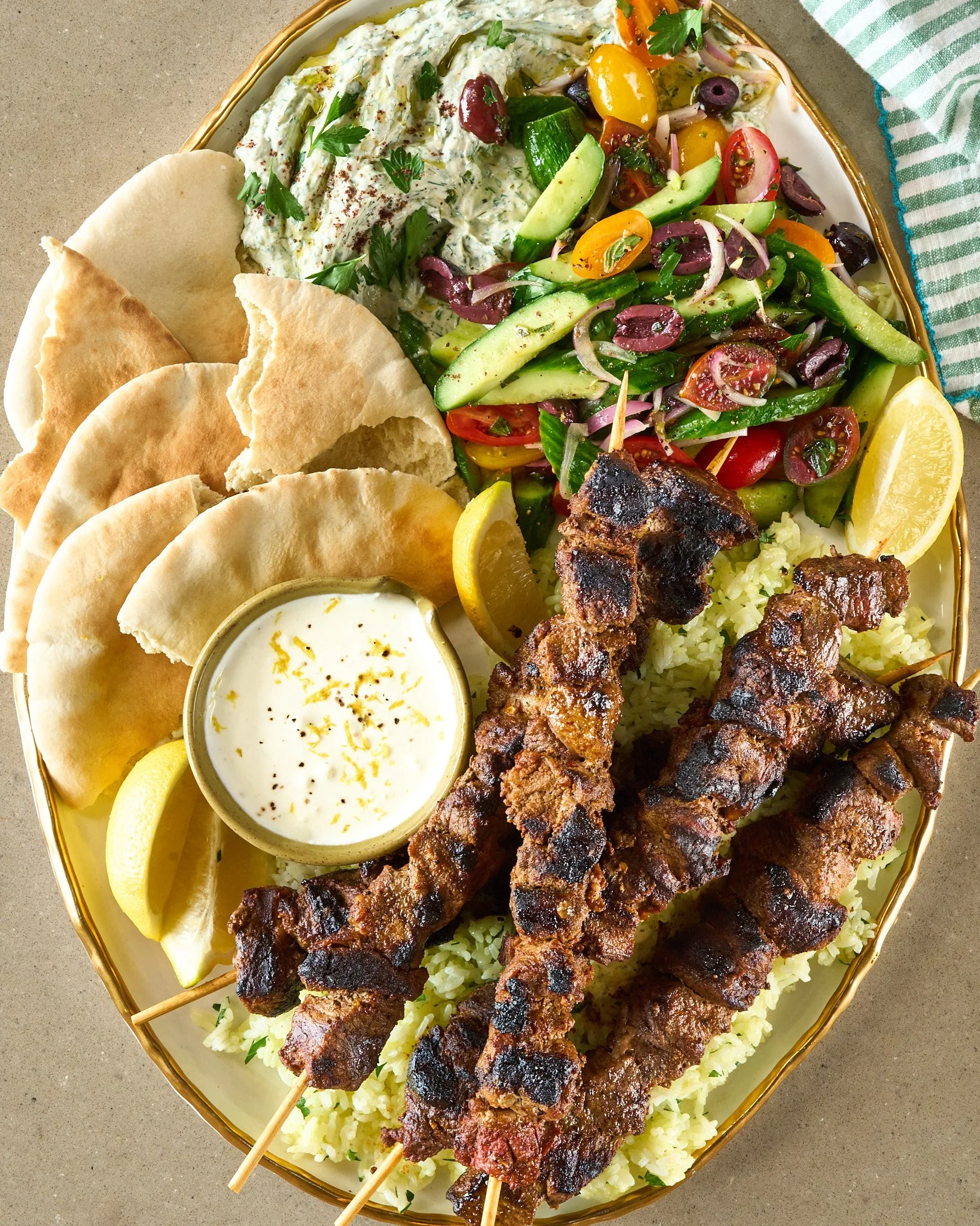 American Lamb Kebab Platter