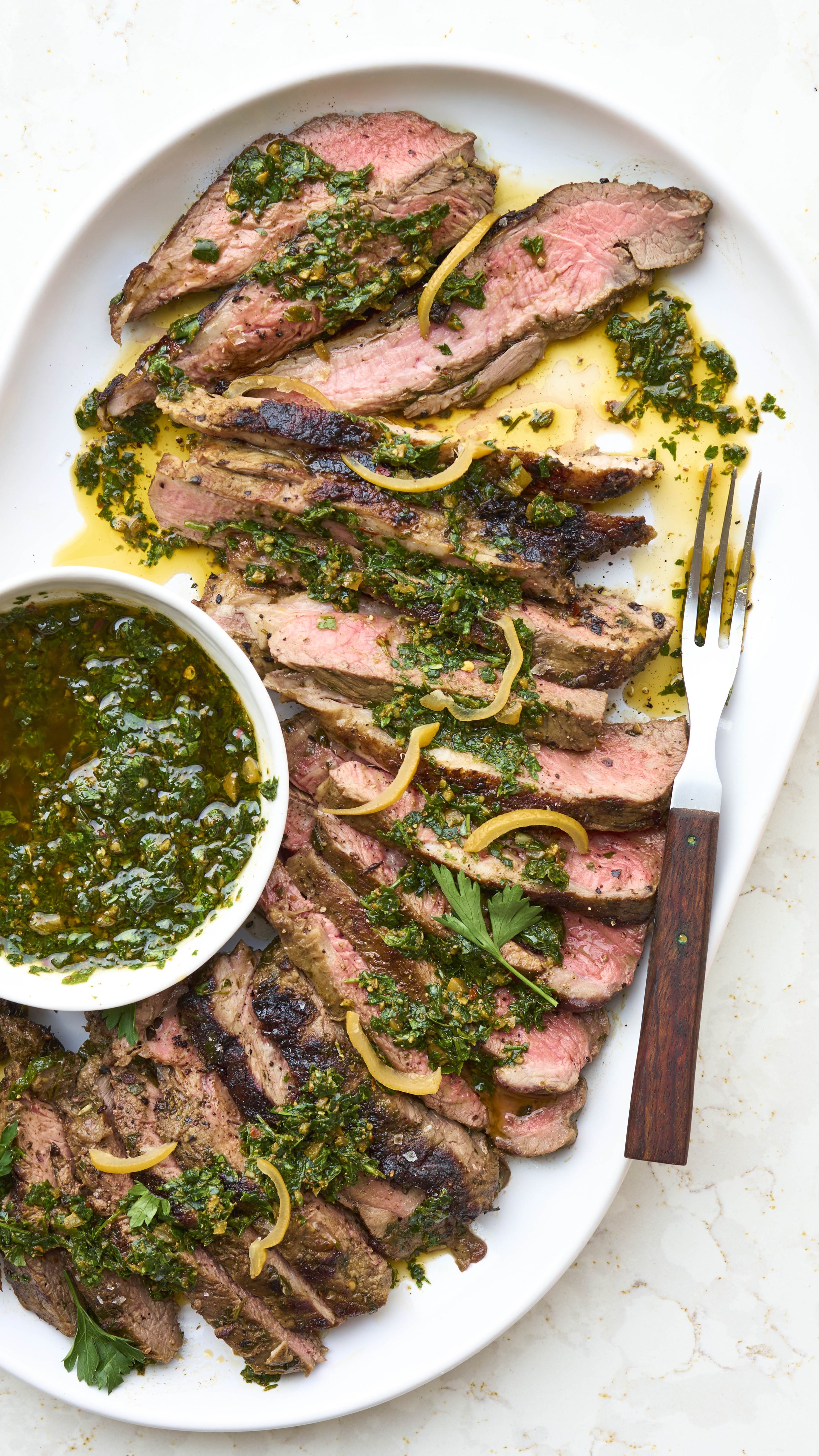 Grilled Butterflied American Lamb Leg with Chermoula