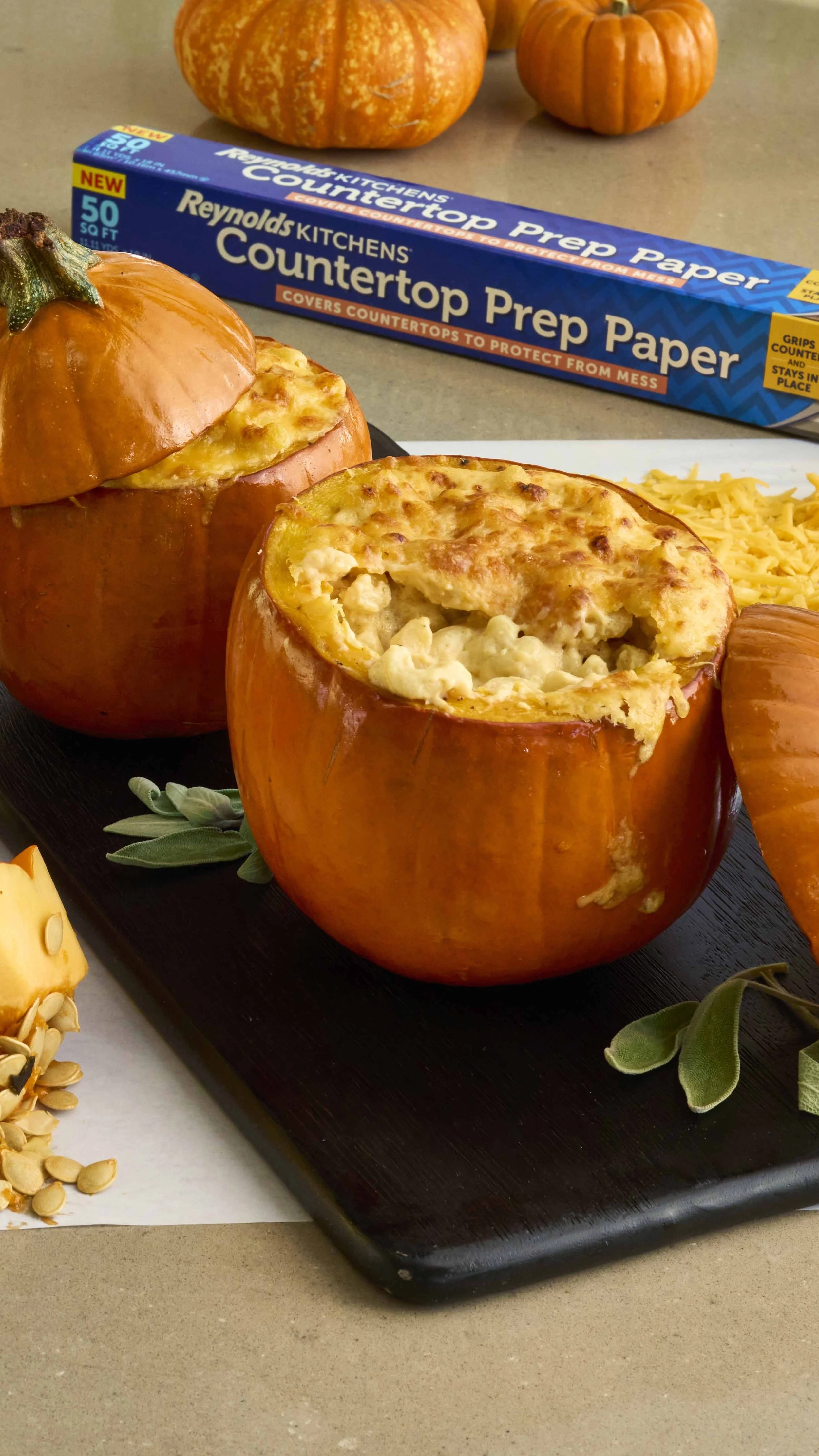 Mac and Cheese-Stuffed Pumpkins