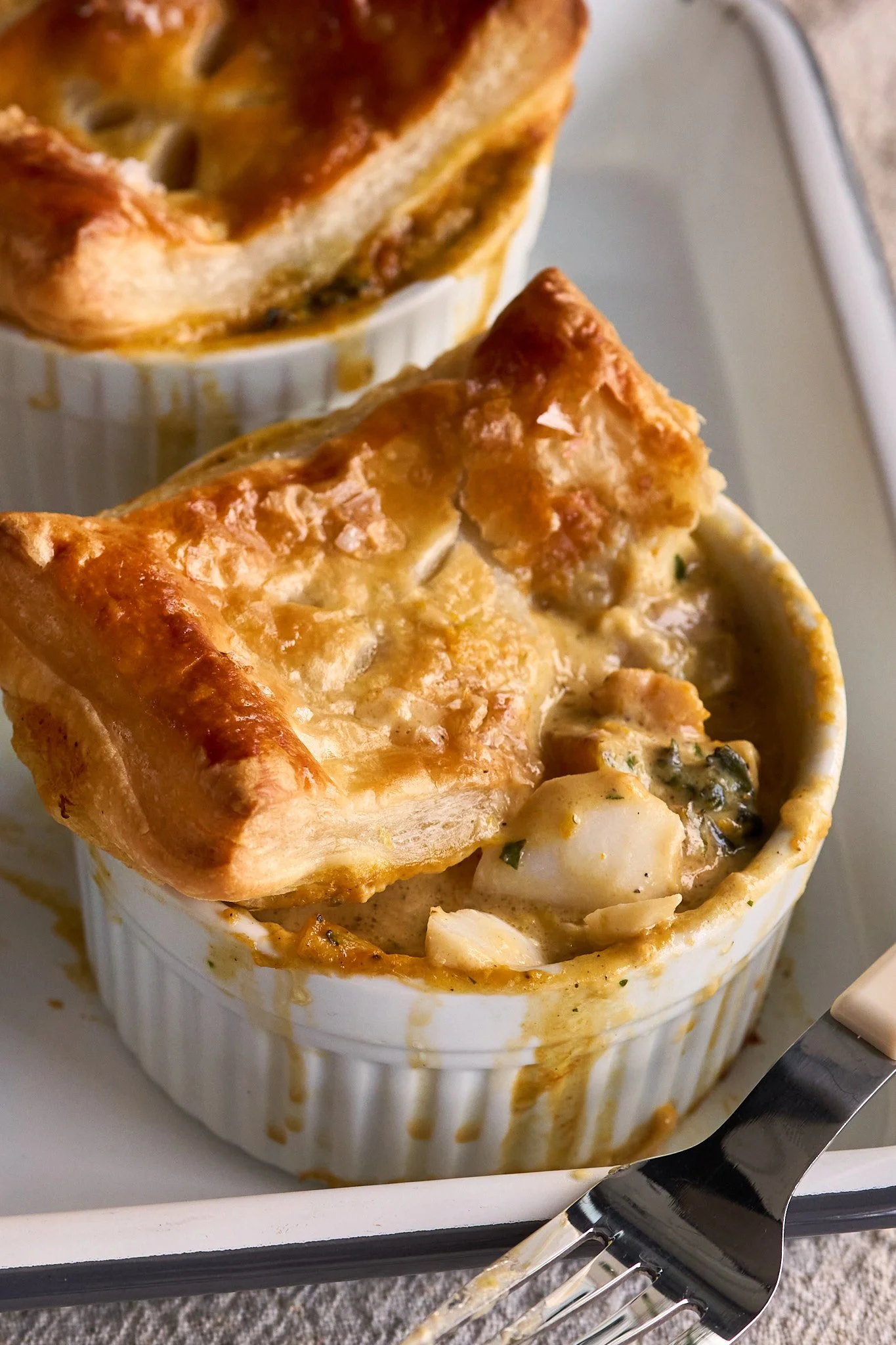 Wild Alaska Sablefish Pot Pies with Squash and Kale
