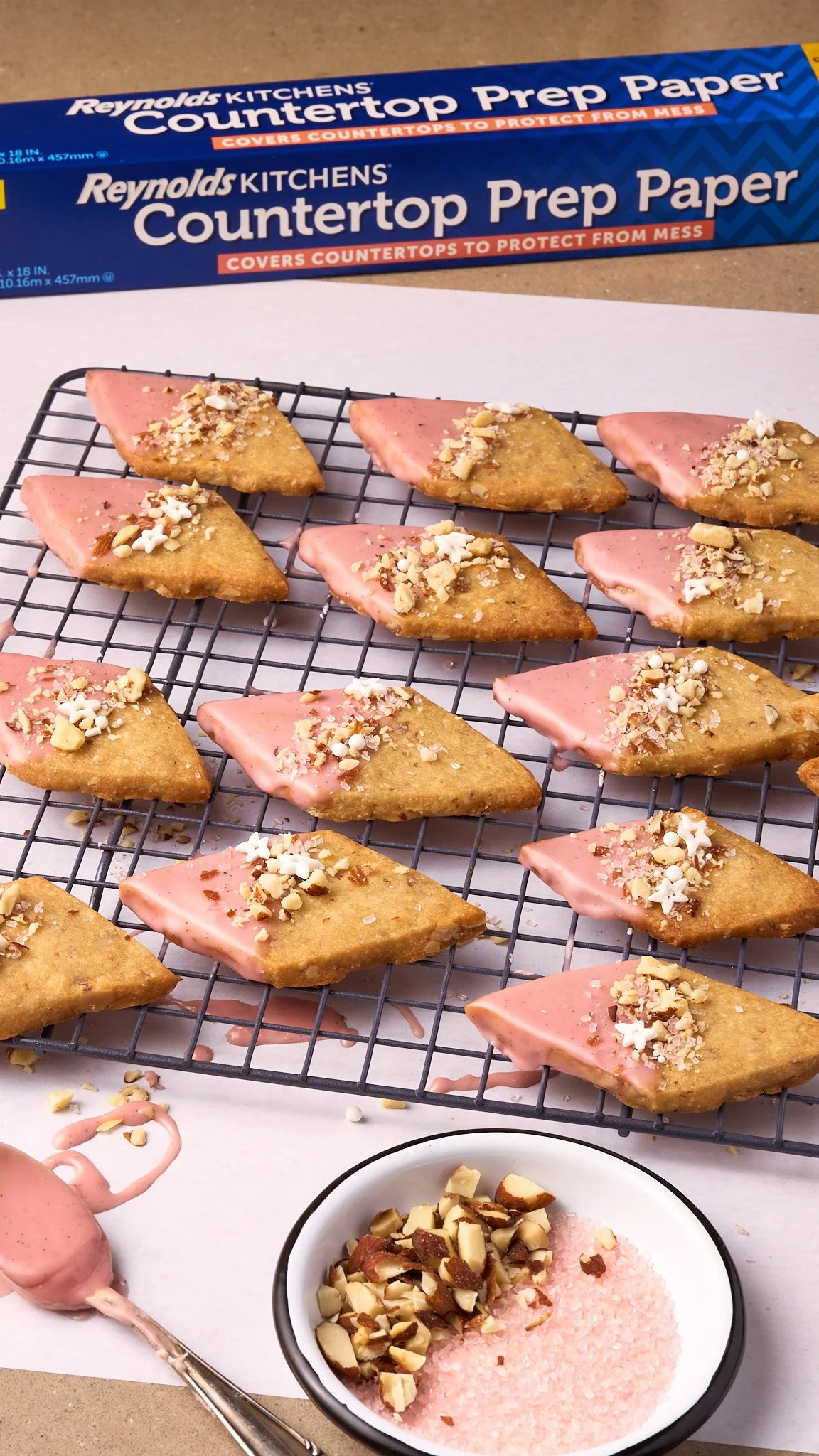 Almond Shortbread with Cherry Glaze