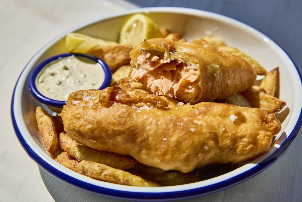 Salmon Fish & Chips with Homemade Tartar Sauce — Homemade Cooking Classes
