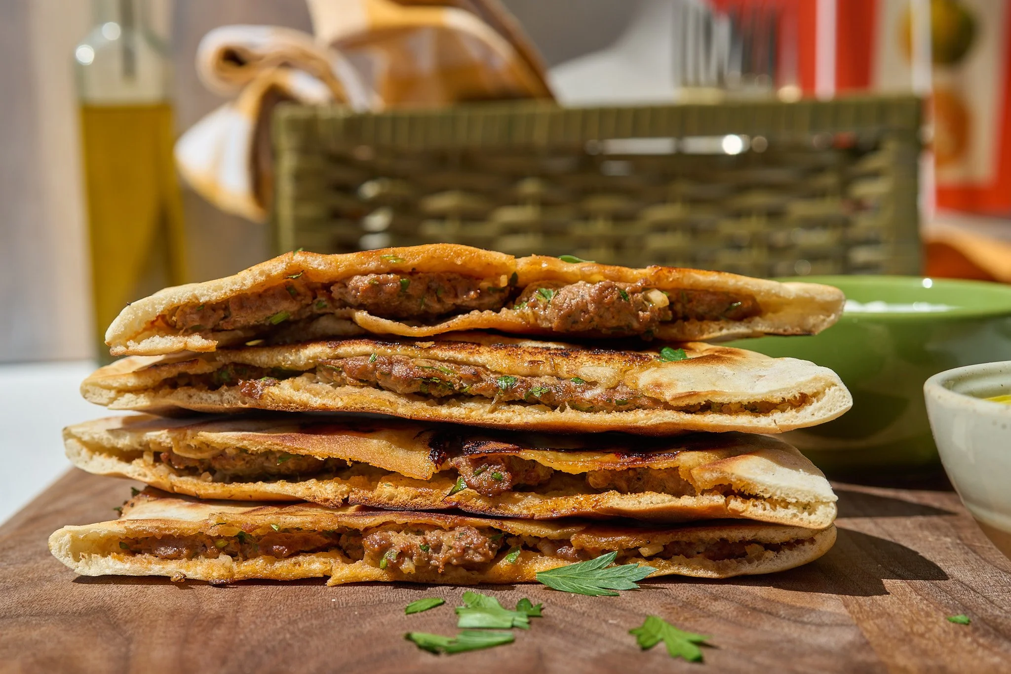 Crispy Lamb-Stuffed Pitas