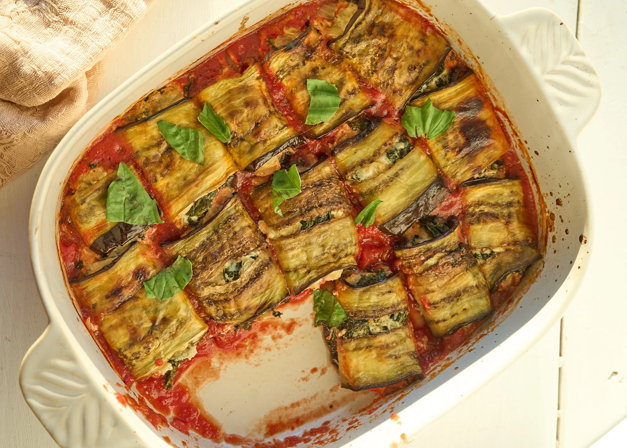 Cheesy Eggplant Rollatini 