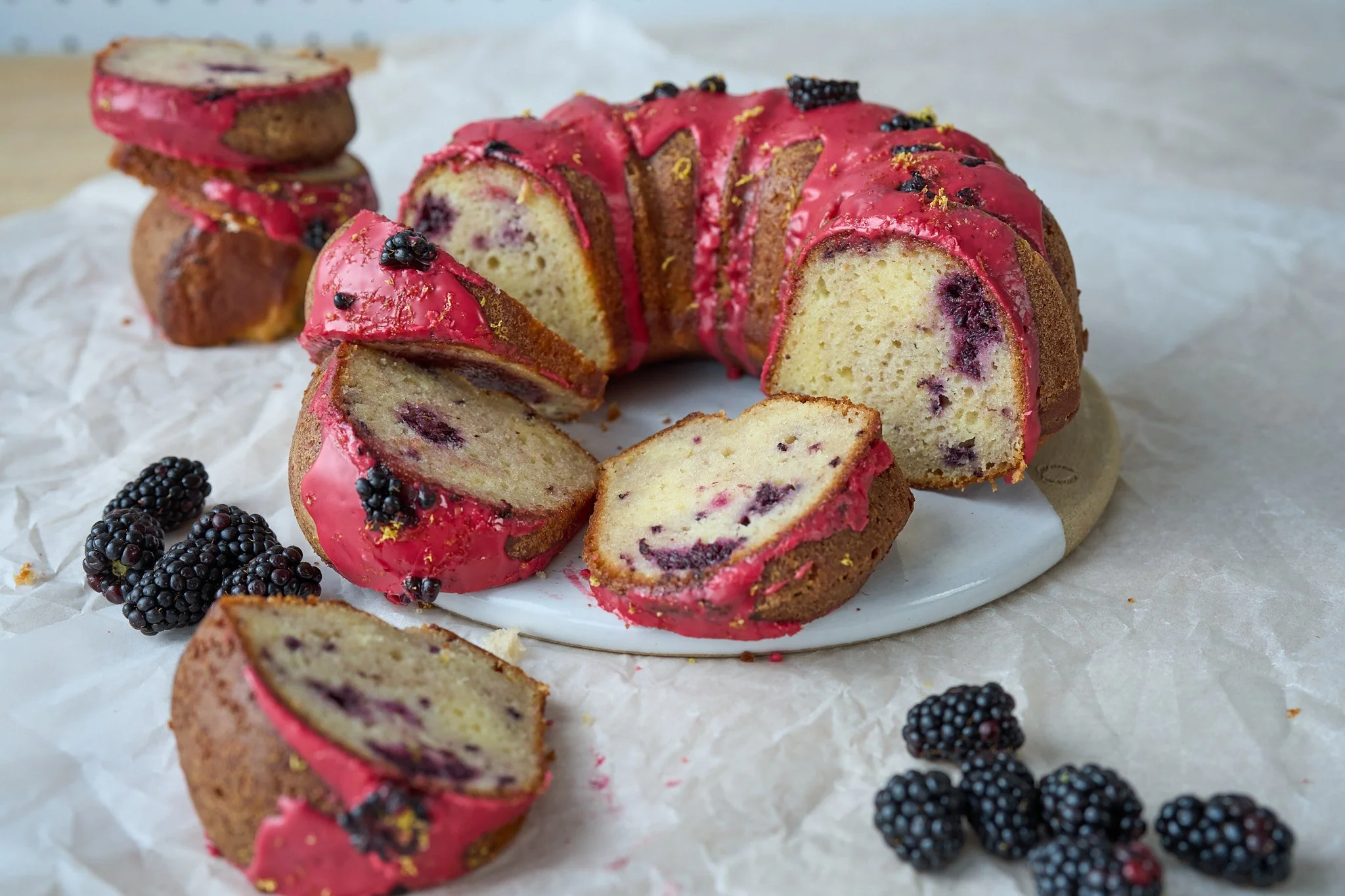 Berry and Yogurt Swirl Bundt Cake