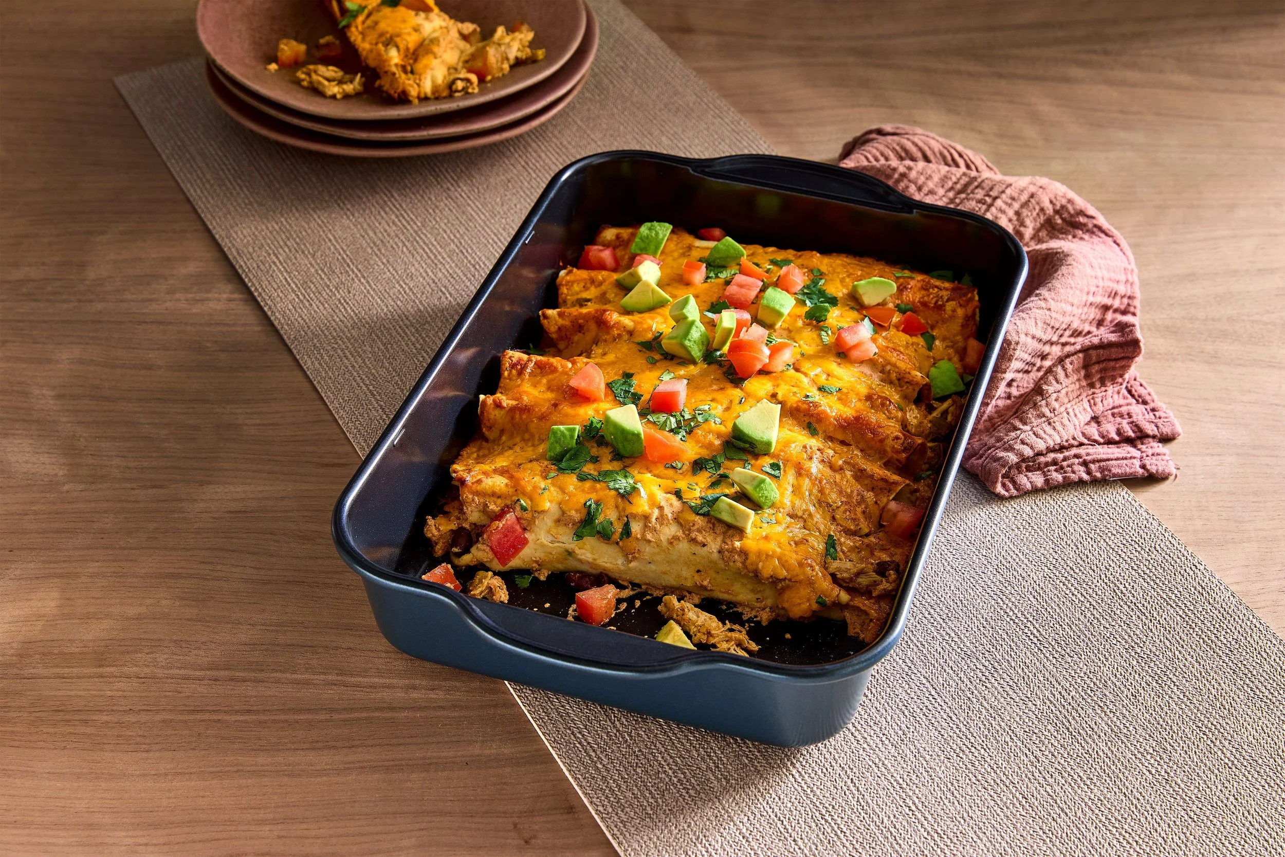 Chicken and Black Bean Enchiladas 